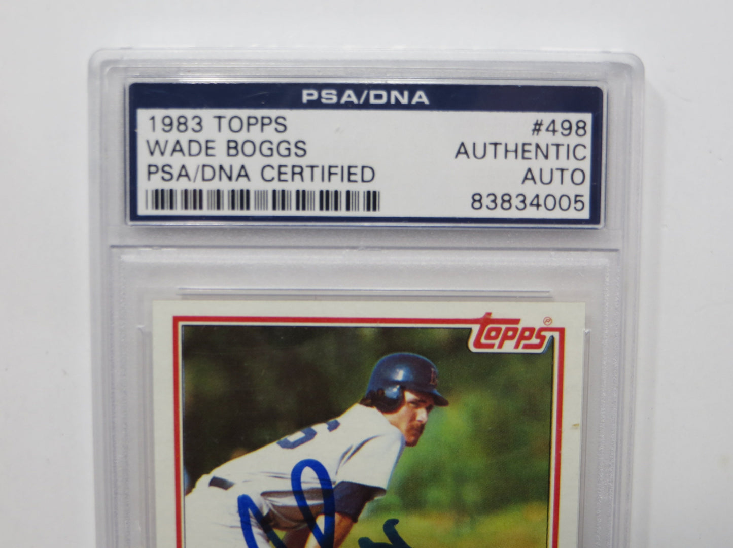 WADE BOGGS SIGNED 1983 Topps #498 PSA DNA Slab ROOKIE BOSTON RED SOX