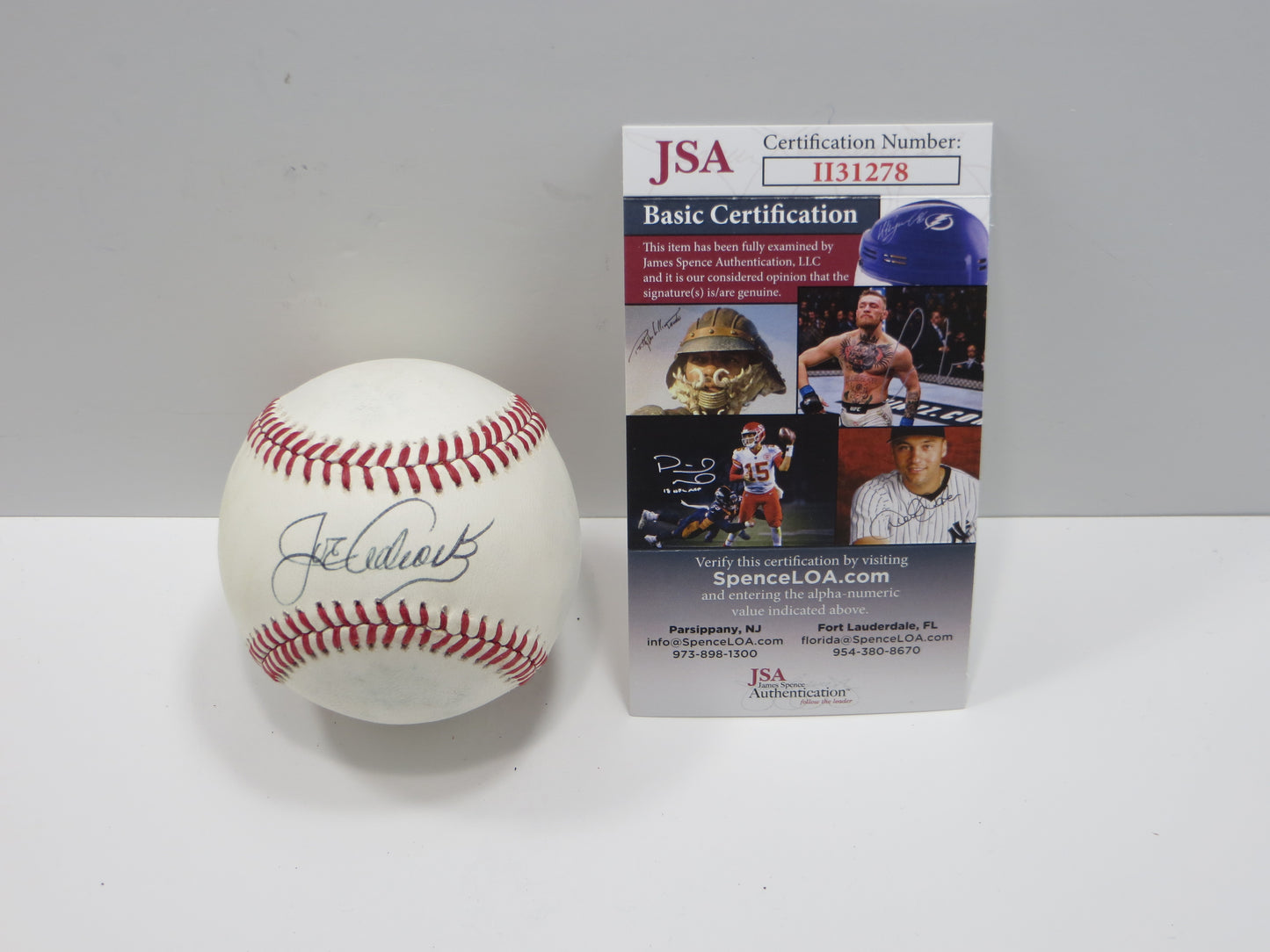 JOE ADCOCK SIGNED Rawlings ONL BASEBALL MILWAUKEE BRAVES JSA COA