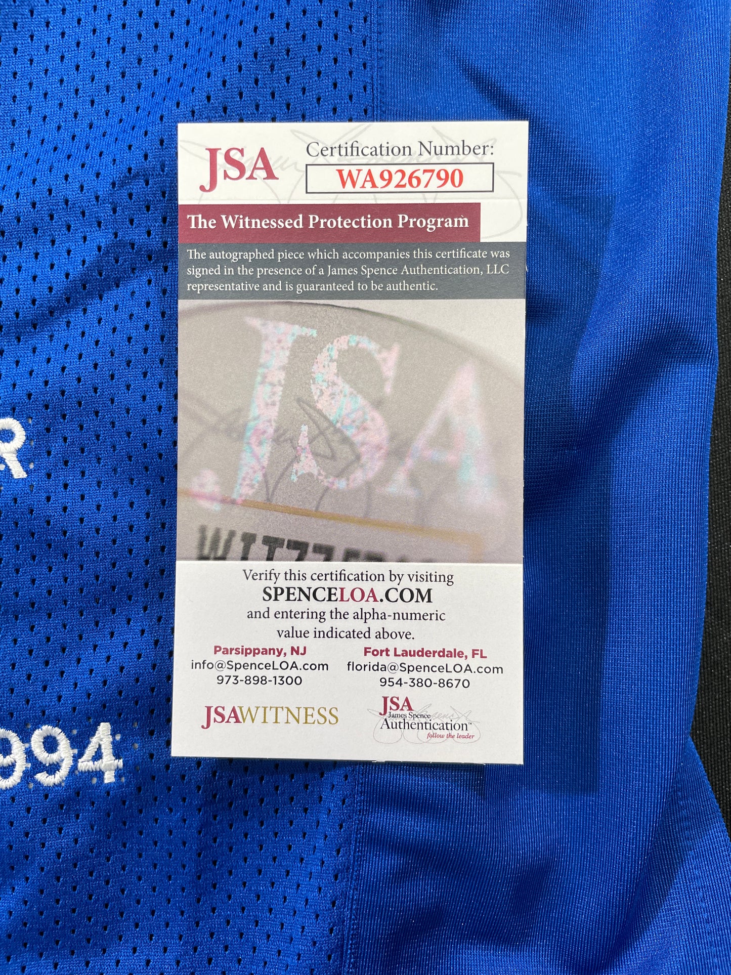 TONY DORSETT PITT PANTHERS SIGNED STAT JERSEY Dallas Cowboys XL JSA COA