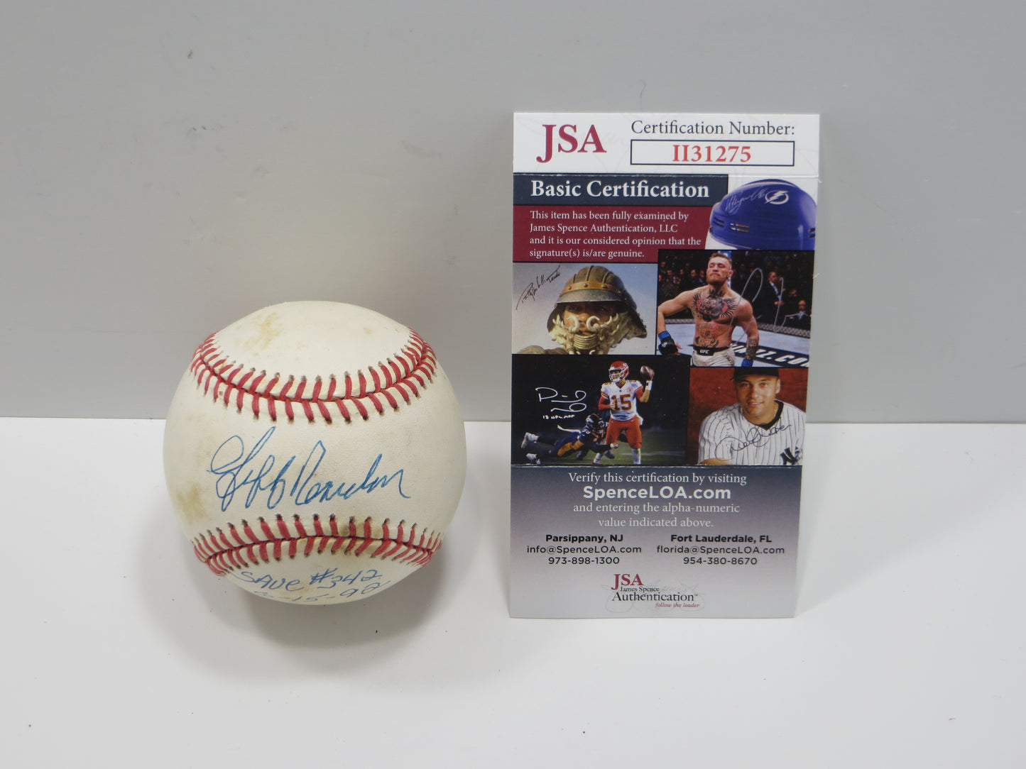 JEFF REARDON SIGNED Rawlings OAL BASEBALL Minnesota Twins w/INSC JSA COA