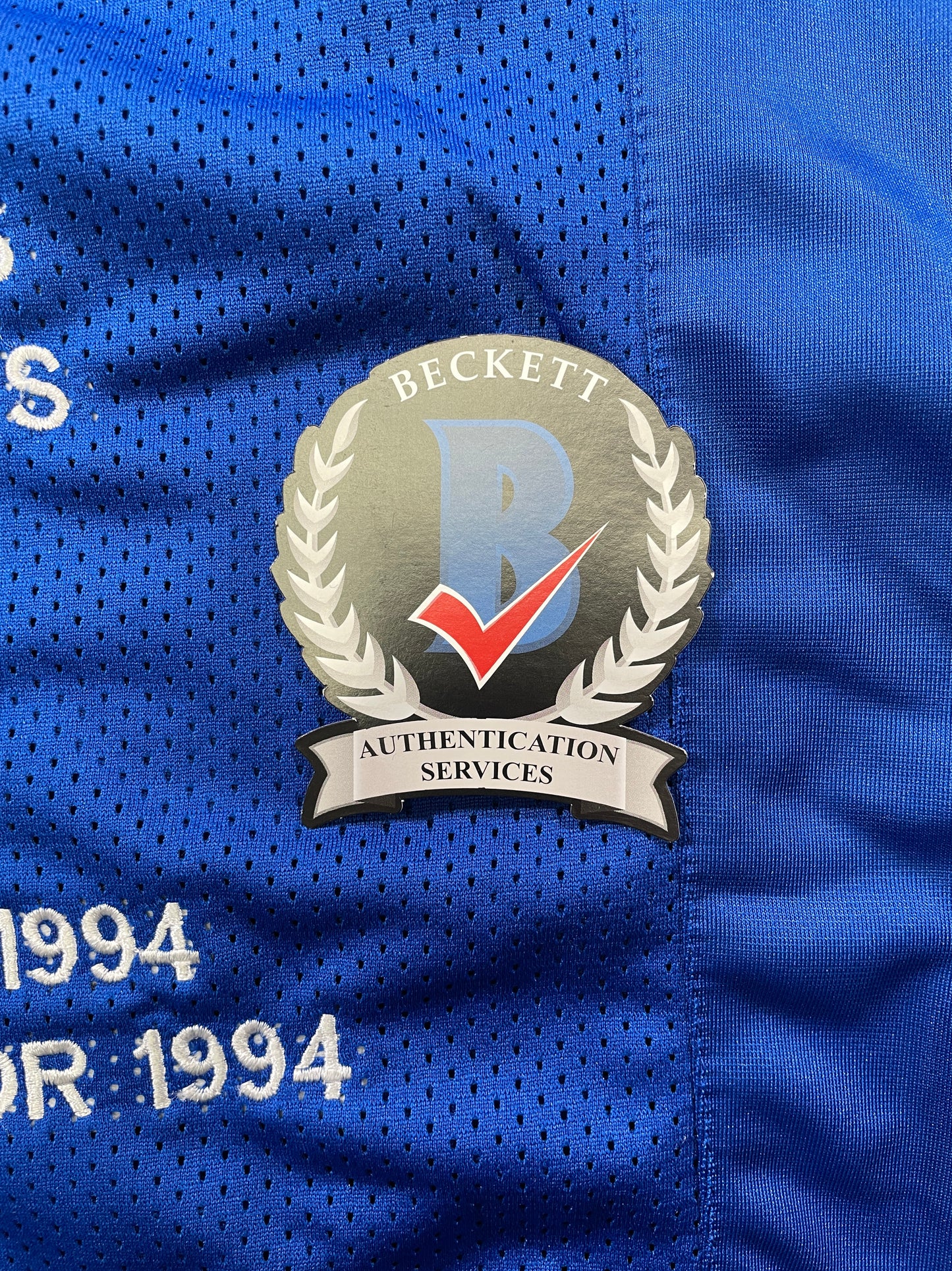 TONY DORSETT DALLAS COWBOYS SIGNED BLUE STAT JERSEY Pitt Panthers BAS COA