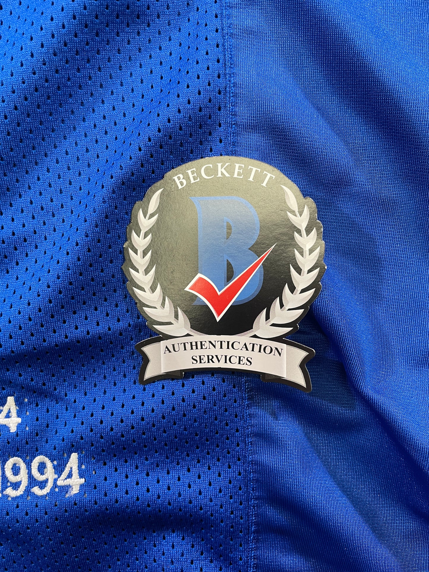 TONY DORSETT DALLAS COWBOYS SIGNED BLUE STAT JERSEY Pitt Panthers BAS COA