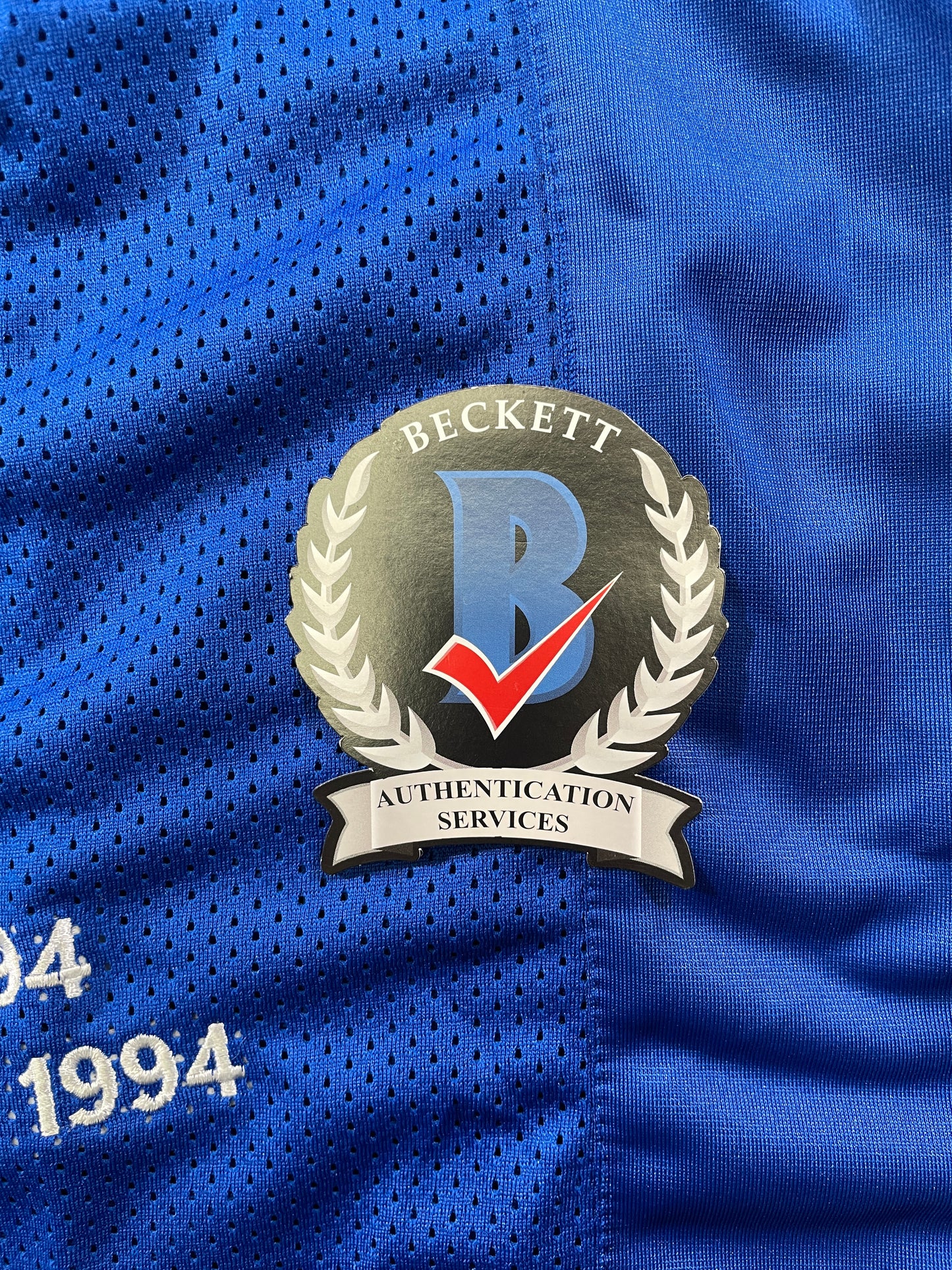 TONY DORSETT DALLAS COWBOYS SIGNED BLUE STAT JERSEY Pitt Panthers BAS COA