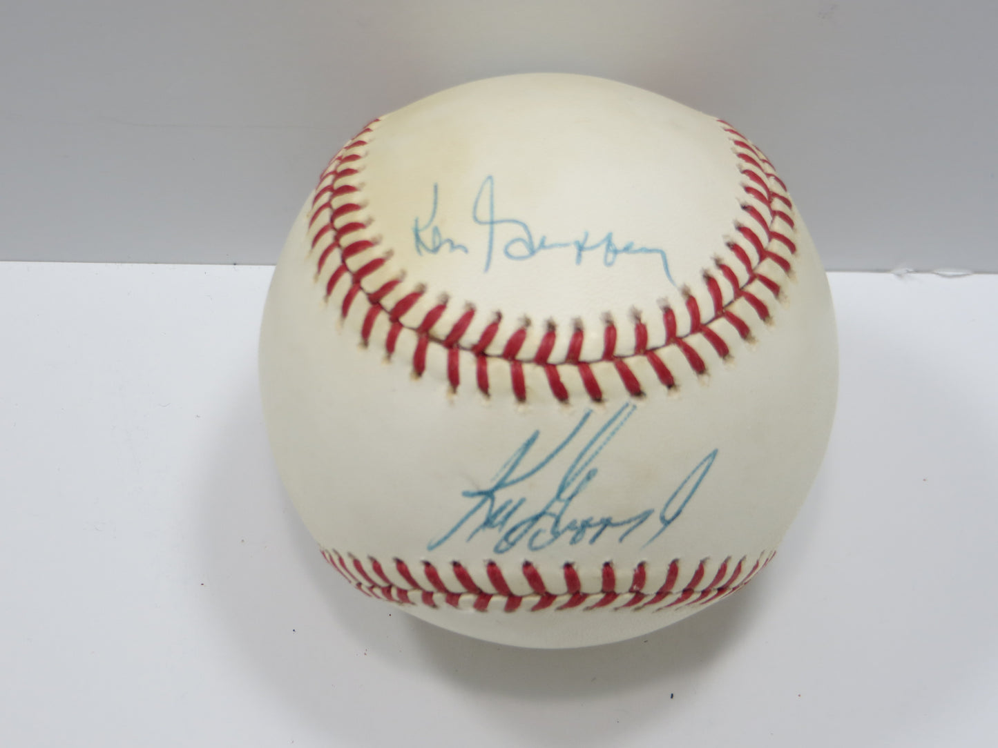 KEN GRIFFEY SR. and Jr. SIGNED Rawlings OAL Baseball SEATTLE MARINERS Reds JSA