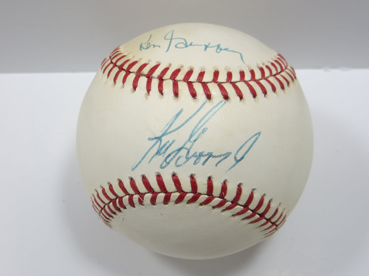 KEN GRIFFEY SR. and Jr. SIGNED Rawlings OAL Baseball SEATTLE MARINERS Reds JSA