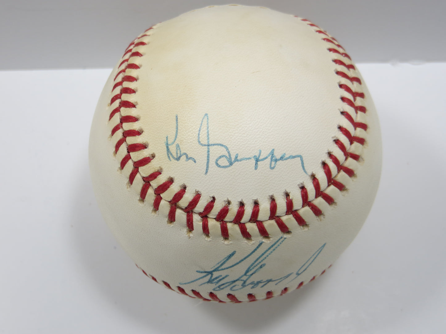 KEN GRIFFEY SR. and Jr. SIGNED Rawlings OAL Baseball SEATTLE MARINERS Reds JSA