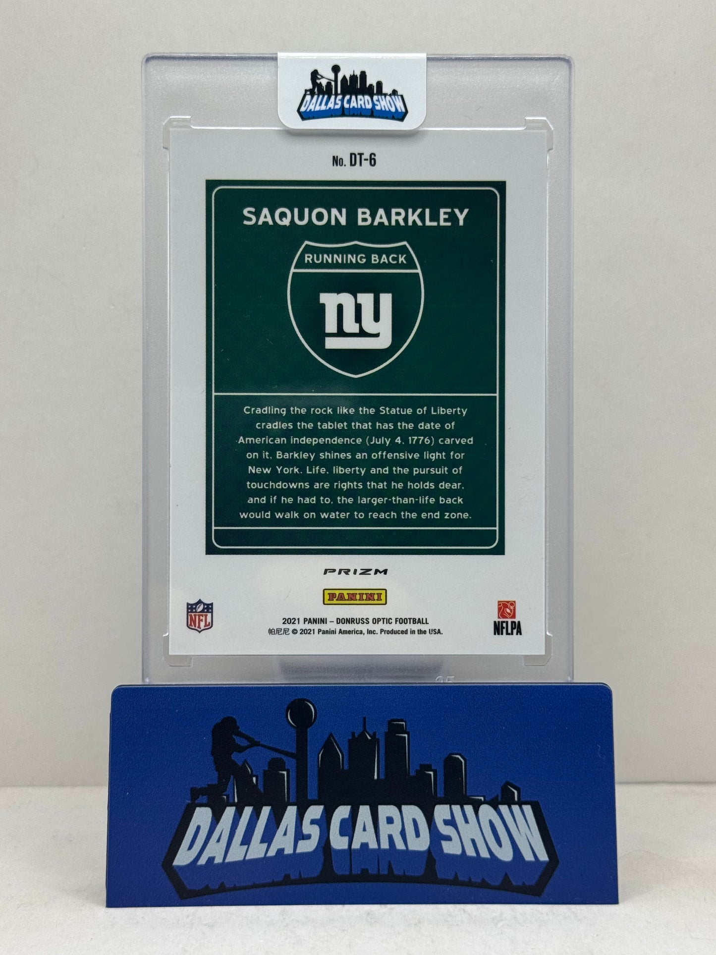 2021 Panini Optic #DT-6 Saquon Barkley Downtown SSP Eagles
