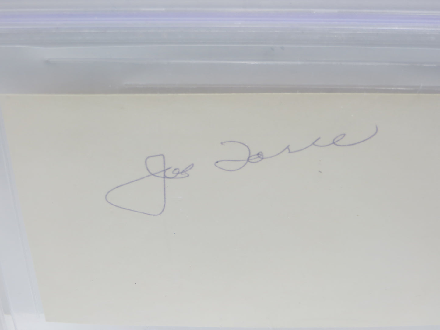 JOE TORRE SIGNED BGS BAS SLAB INDEX CARD New York Yankees St Louis Cardinals