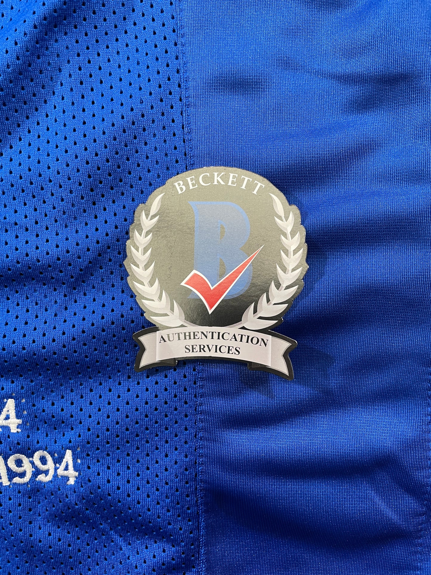 TONY DORSETT DALLAS COWBOYS SIGNED BLUE STAT JERSEY Pitt Panthers BAS COA