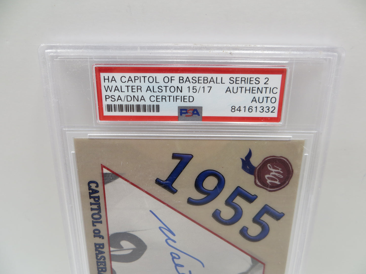 WALTER ALSTON SIGNED PSA/DNA SLAB HA Capital of Baseball Series 2 DODGERS