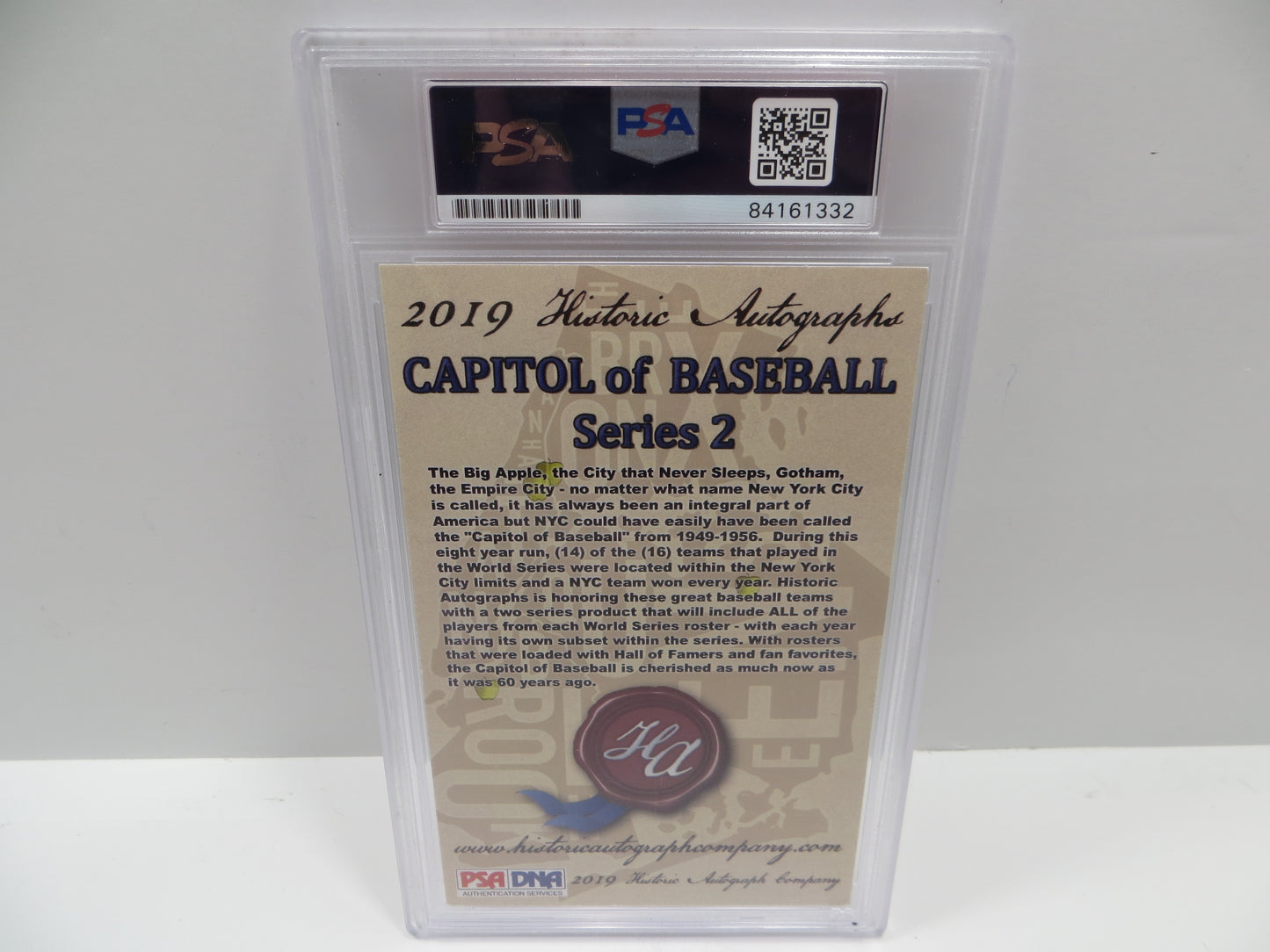 WALTER ALSTON SIGNED PSA/DNA SLAB HA Capital of Baseball Series 2 DODGERS