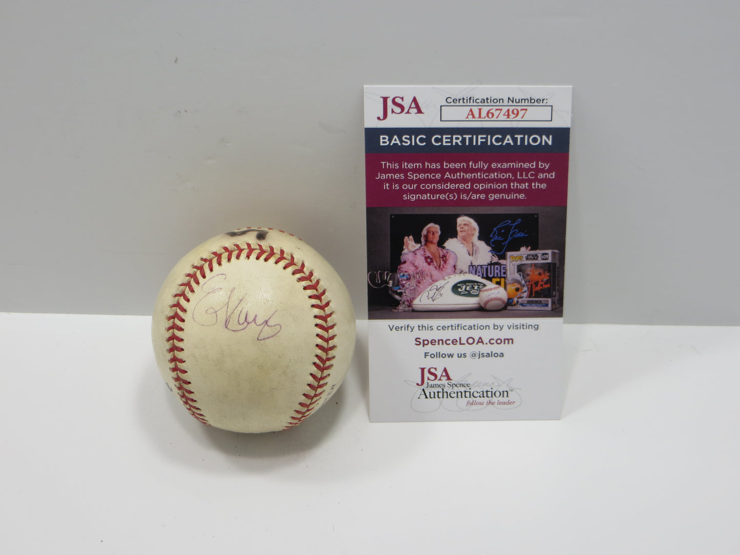 ERIC KARROS SIGNED RAWLINGS ONL BASEBALL LA DODGERS JSA COA