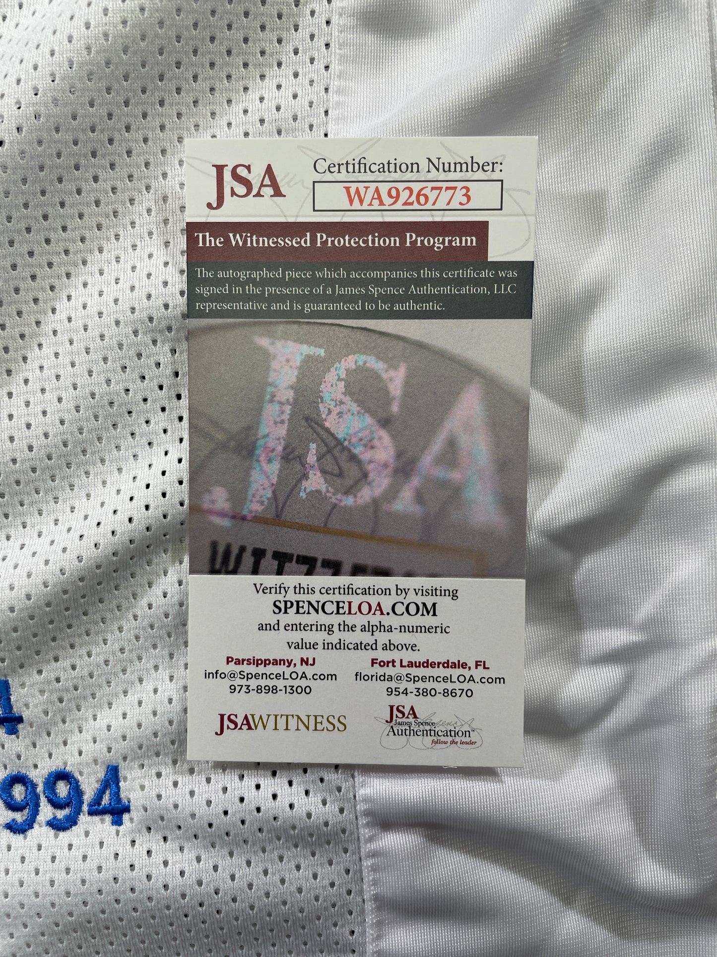 TONY DORSETT DALLAS COWBOYS SIGNED HOME STAT JERSEY Pitt Panthers JSA