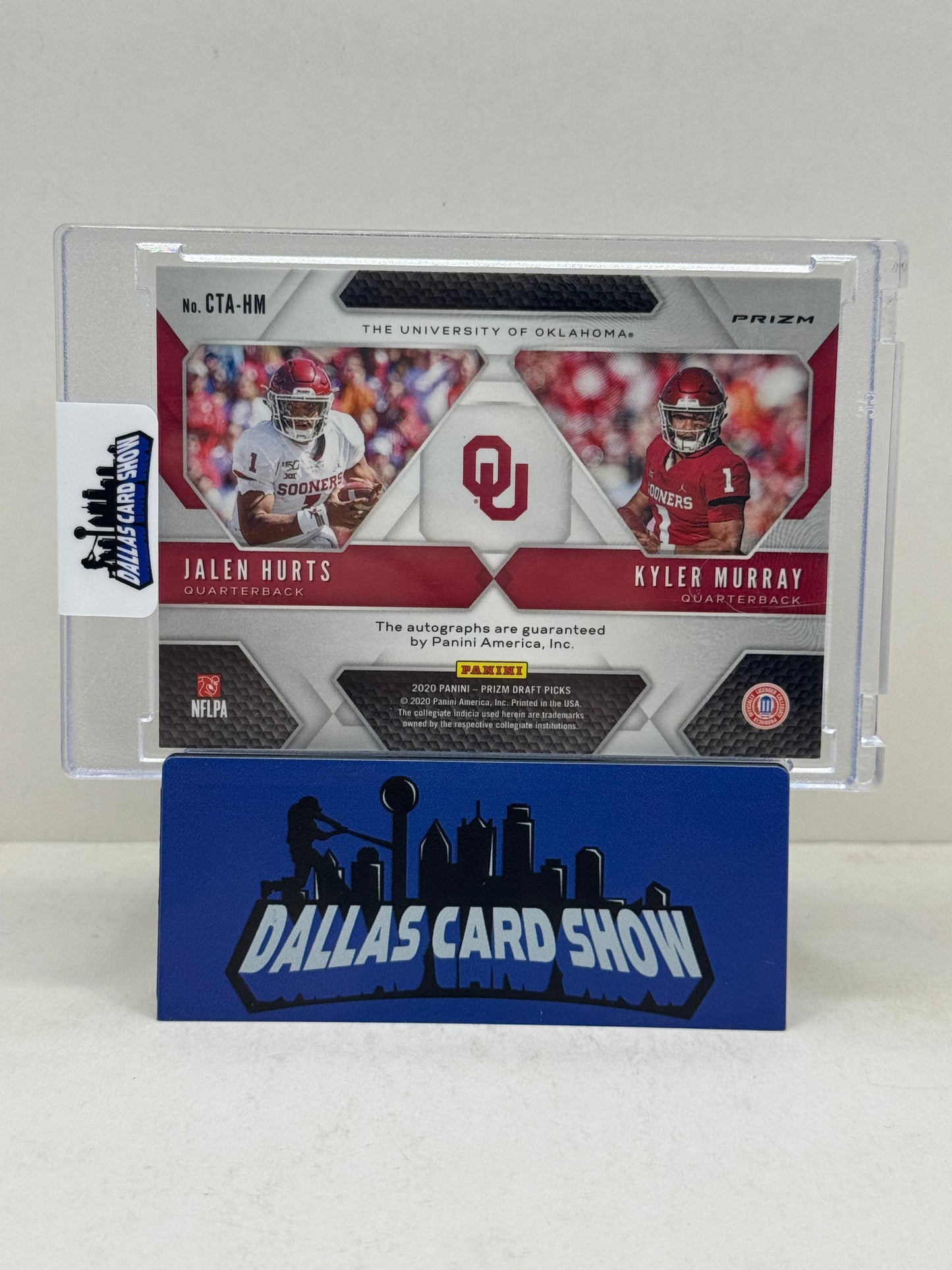 2020 Panini Prizm #CTA-HM Kyler Murray,Jalen Hurts College Ties Autograph