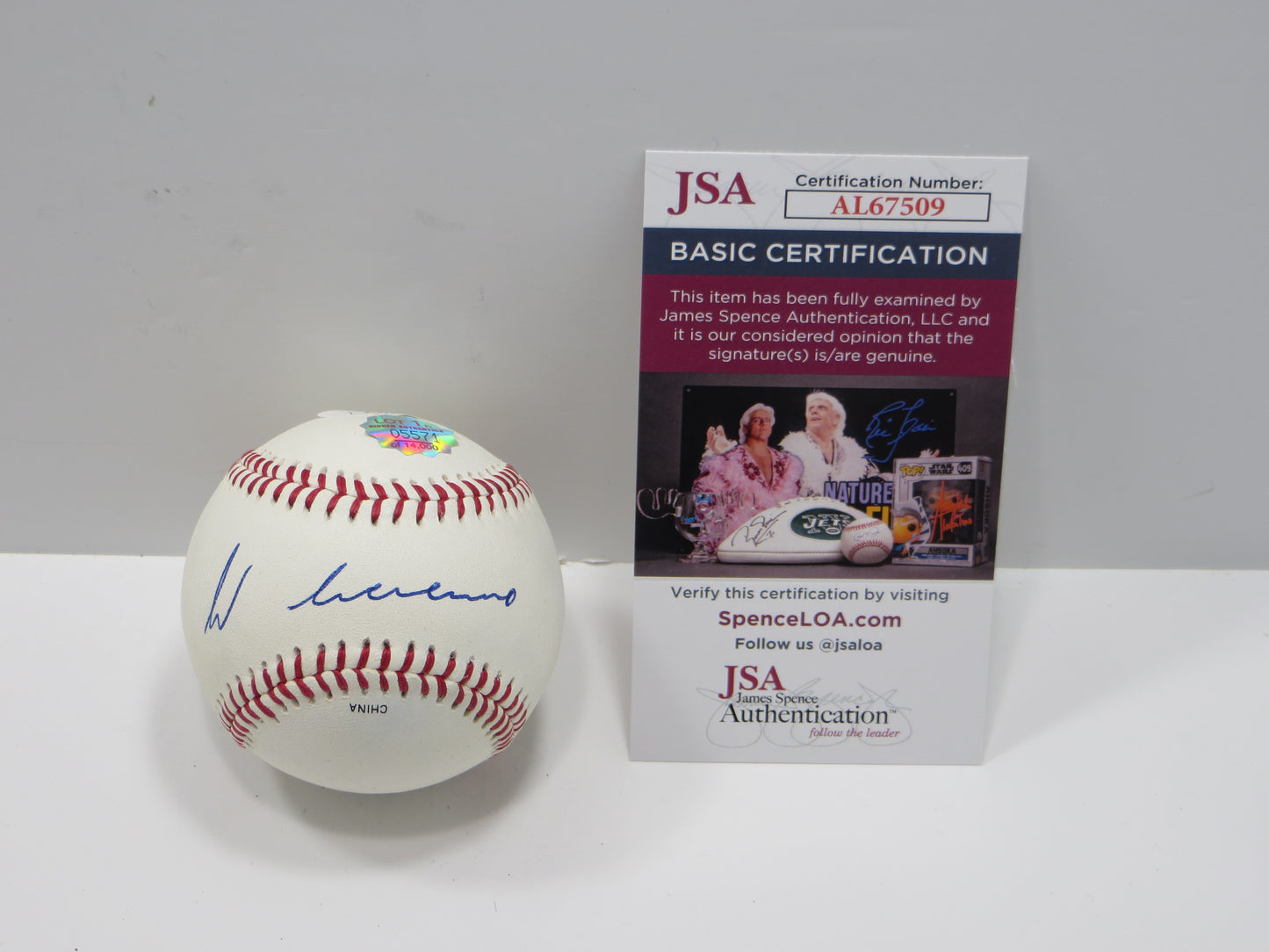 WILTON GUERRERO SIGNED Rawlings Official League BASEBALL DODGERS JSA COA