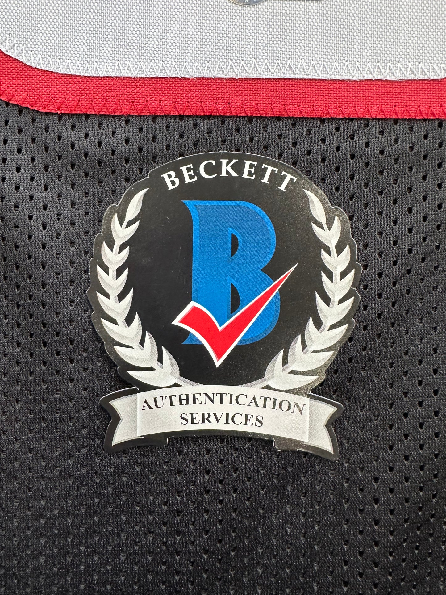 MICHAEL CRABTREE SIGNED RED AND BLACK JERSEY Texas Tech Raiders XL BAS