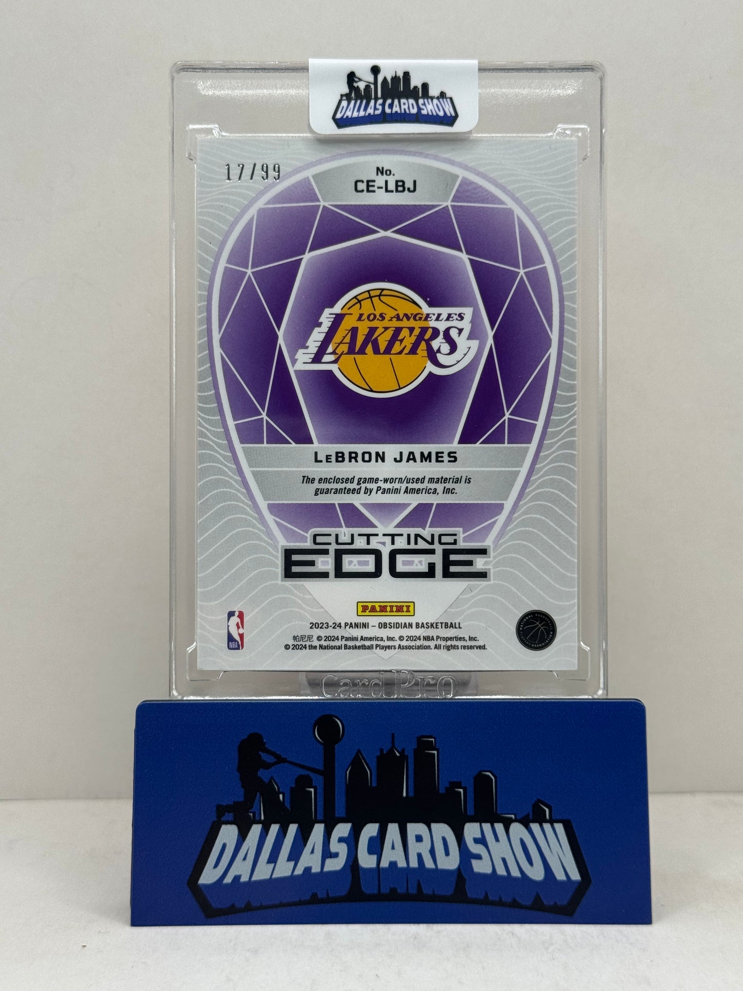 2023-24 Panini Obsidian #CE-LBJ LeBron James Cutting Edge Orange Relic /99