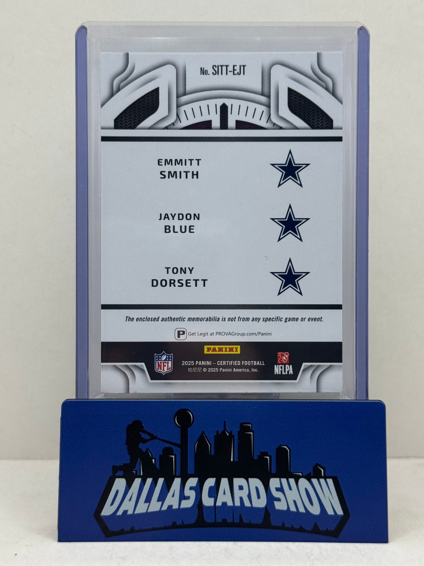 2025 Panini Certified Emmitt Smith,Tony Dorsett,Jaydon Blue Stitches in Time /15
