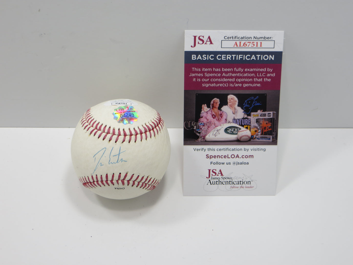 DARIN ERSTAD SIGNED OFFICIAL LEAGUE BASEBALL ANAHEIM ANGELS JSA COA
