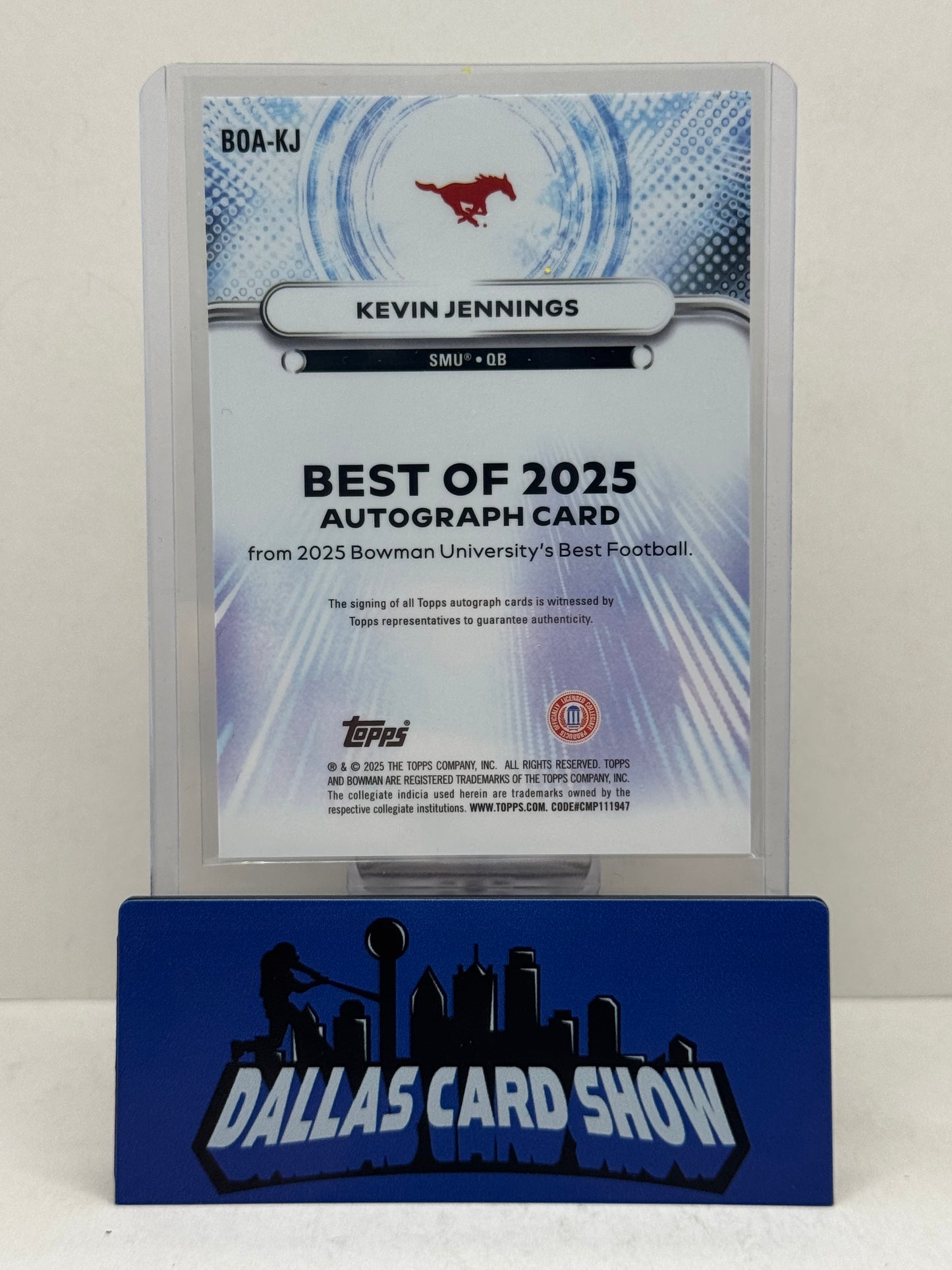 2025 Bowman U Best #BOA-KJ Kevin Jennings The Best of 2025 Gold Auto /50