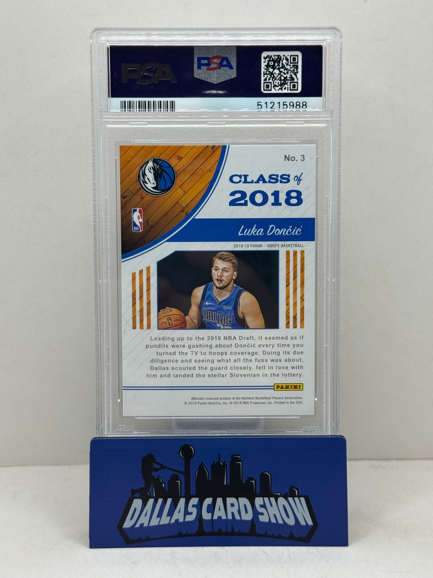 2018 Panini Hoops #3 Luka Doncic Class of 2018 Rookie RC PSA 10