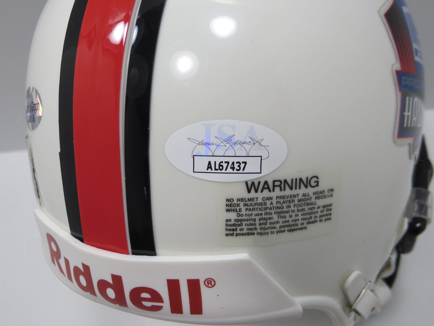 FRANCO HARRIS PITTSBURGH STEELERS SIGNED Hall of Fame MINI HELMET JSA COA