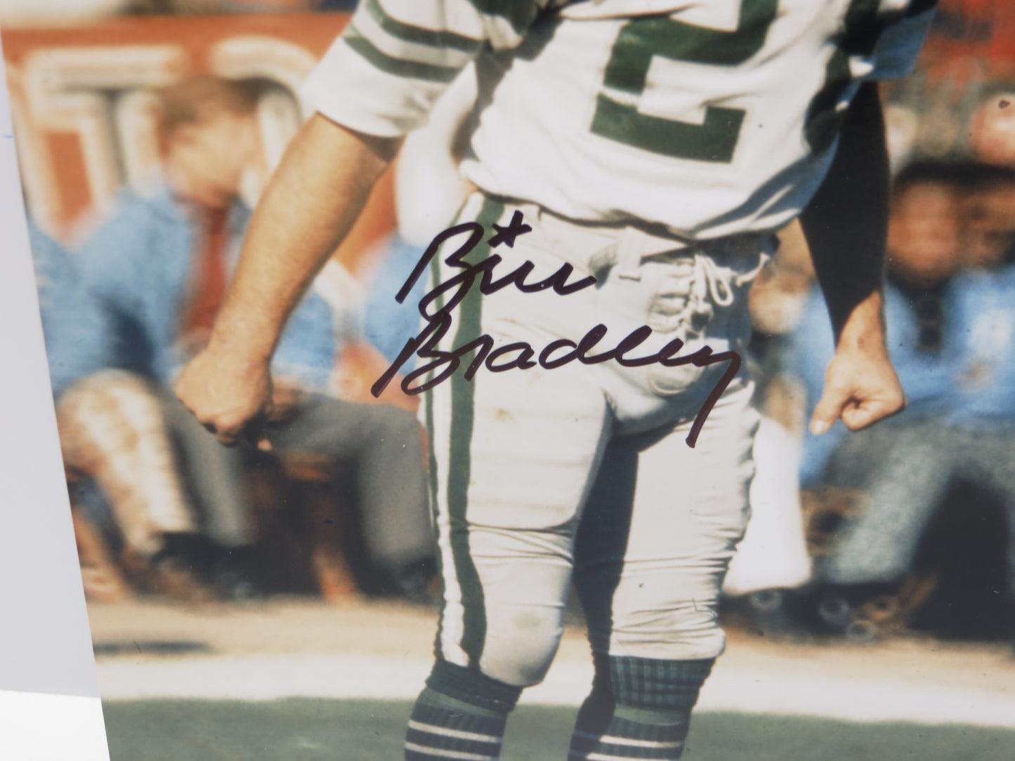 BILL BRADLEY PHILADELPHIA EAGLES SIGNED 8x10 PHOTO Longhorns JSA COA
