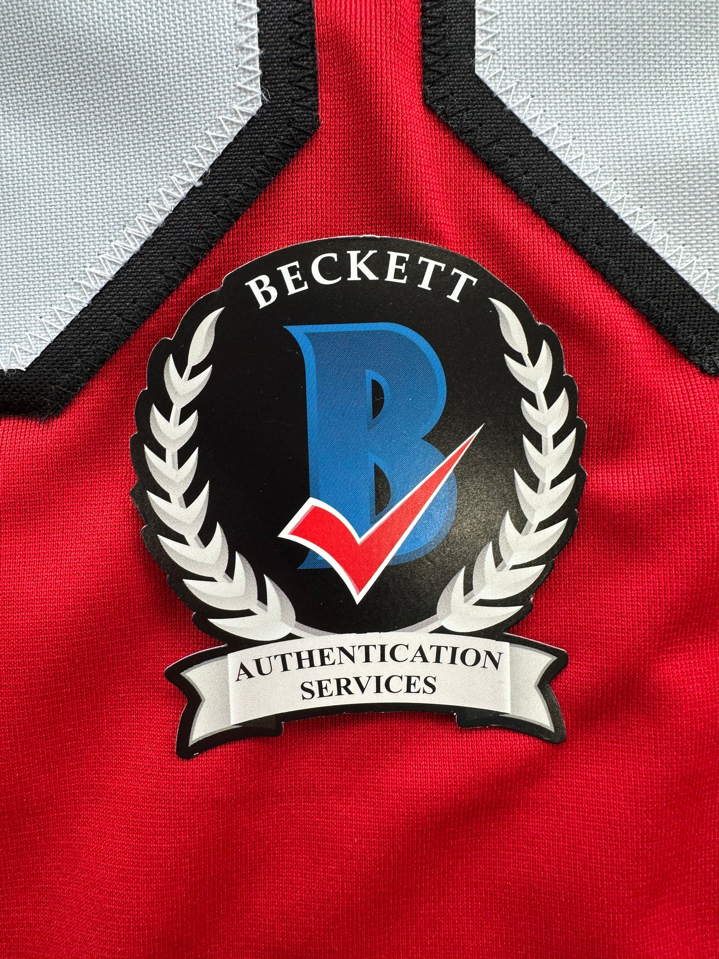 ED BELFOUR SIGNED RED Chicago Black Hawks Jersey BAS