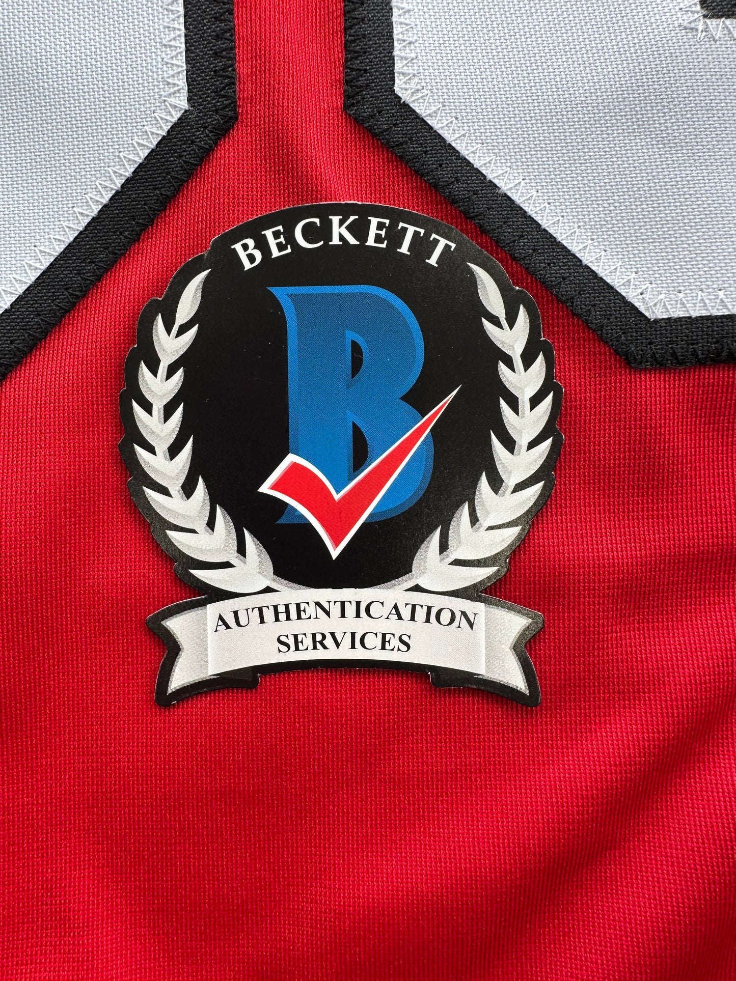 ED BELFOUR SIGNED RED Chicago Black Hawks Jersey BAS