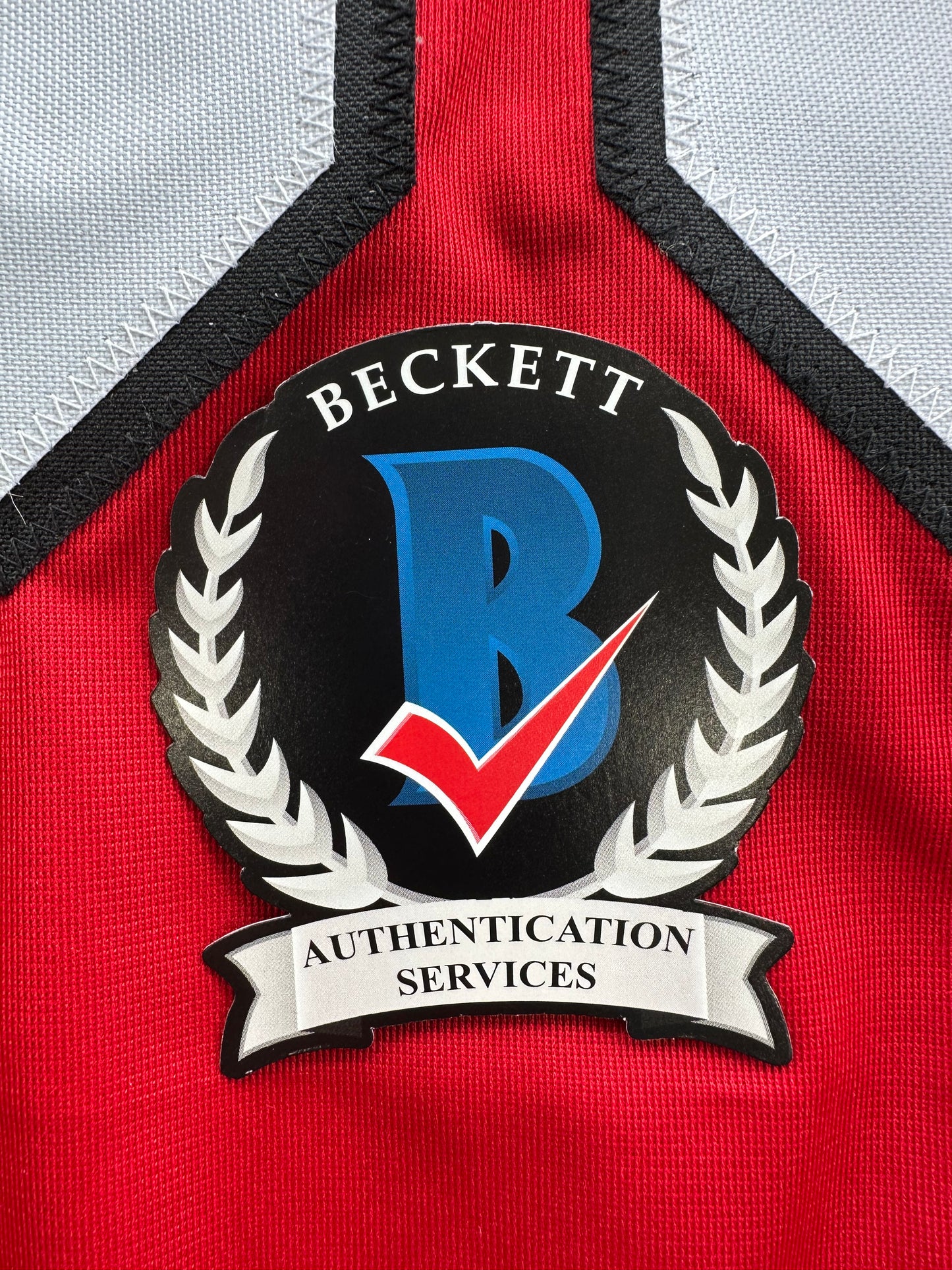 ED BELFOUR SIGNED RED Chicago Black Hawks Jersey BAS