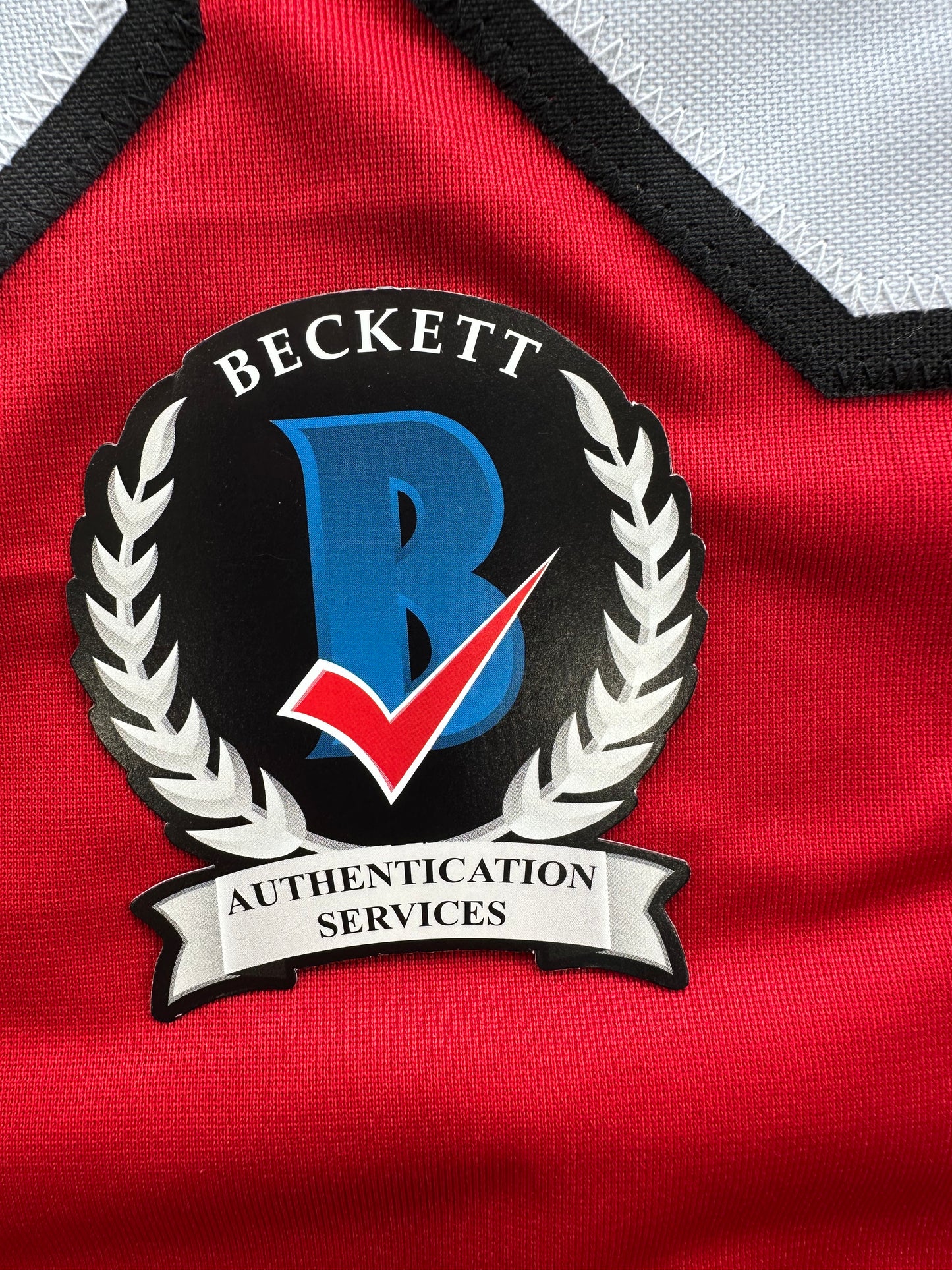 ED BELFOUR SIGNED RED Chicago Black Hawks Jersey BAS