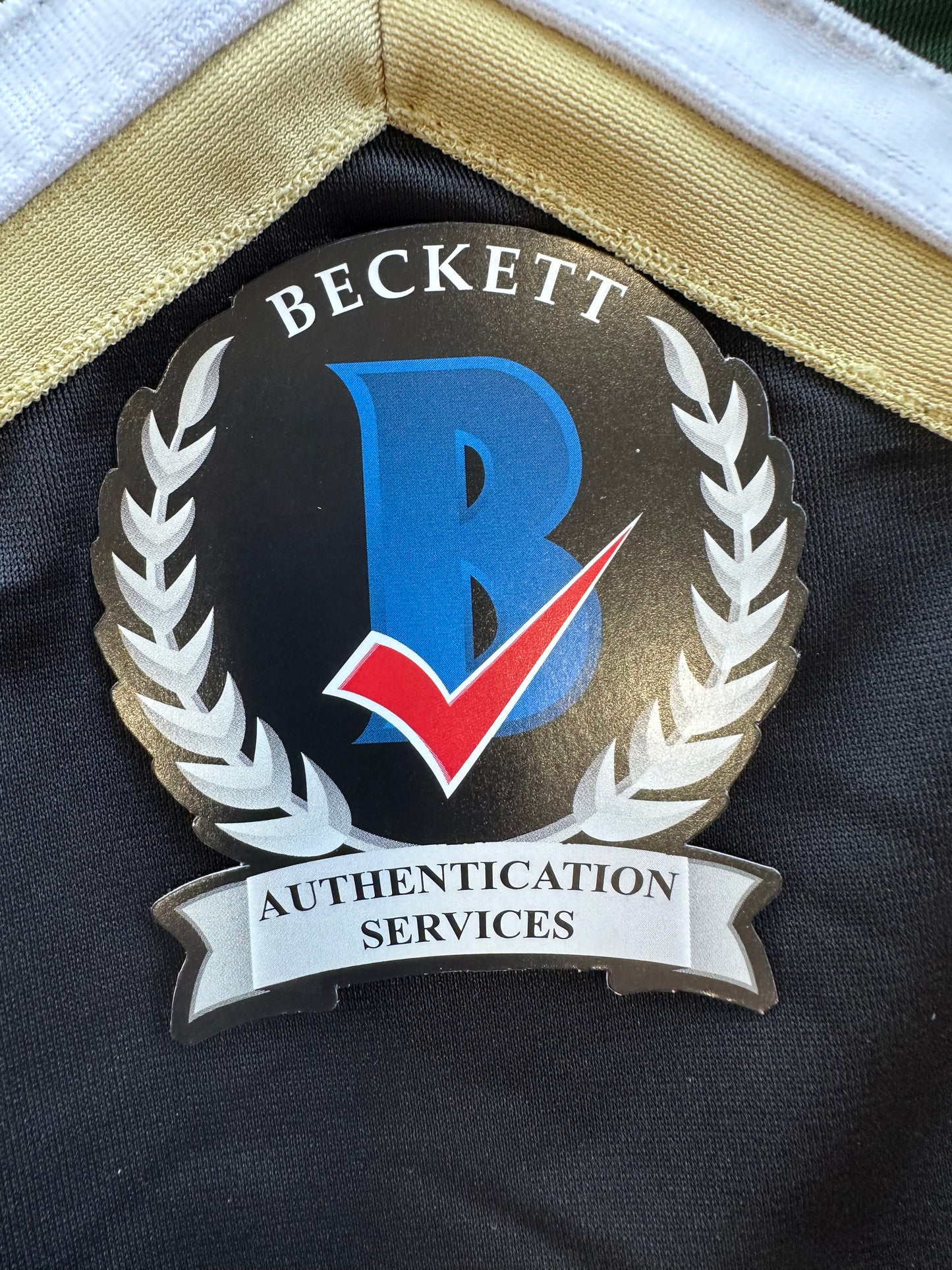 ED BELFOUR SIGNED GREEN HOCKEY JERSEY Dallas Stars BAS