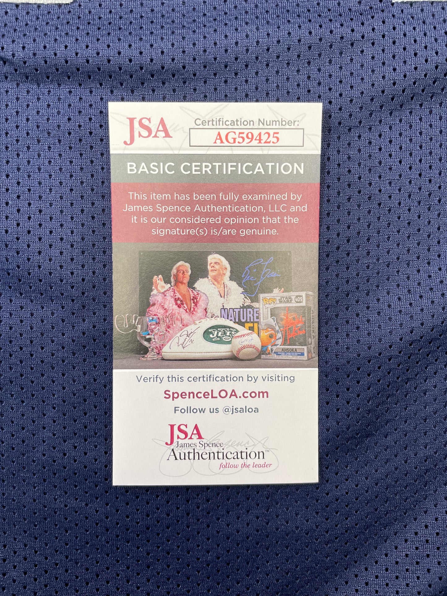 TONY HILL DALLAS COWBOYS SIGNED BLUE JERSEY size 3XL JSA COA