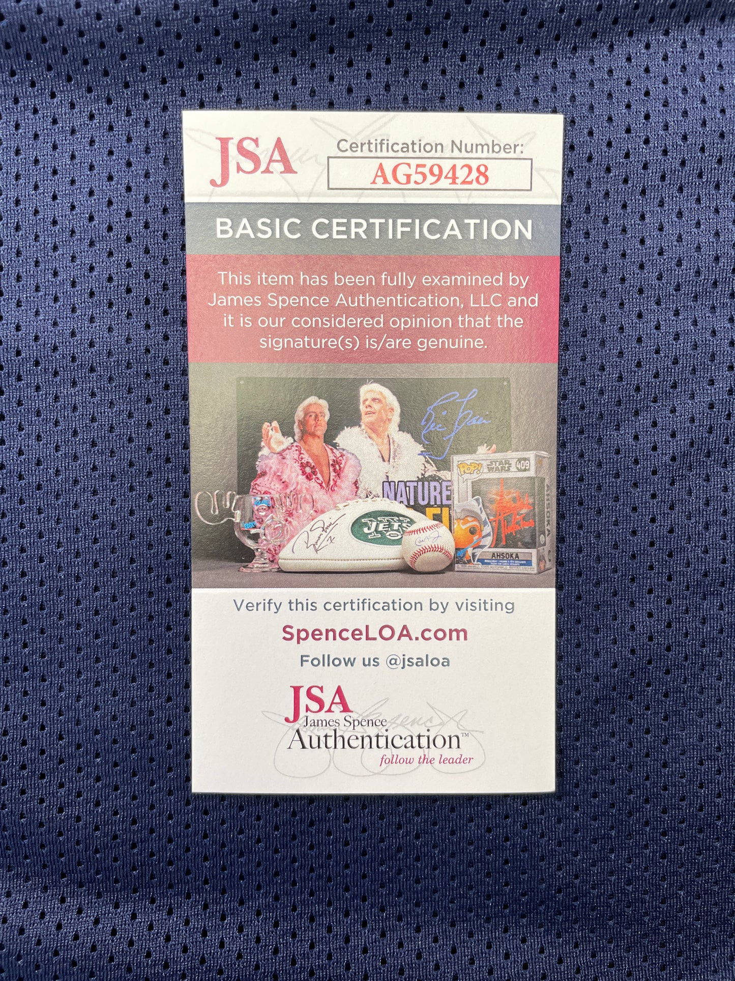 TONY HILL DALLAS COWBOYS SIGNED BLUE JERSEY size 3XL JSA COA