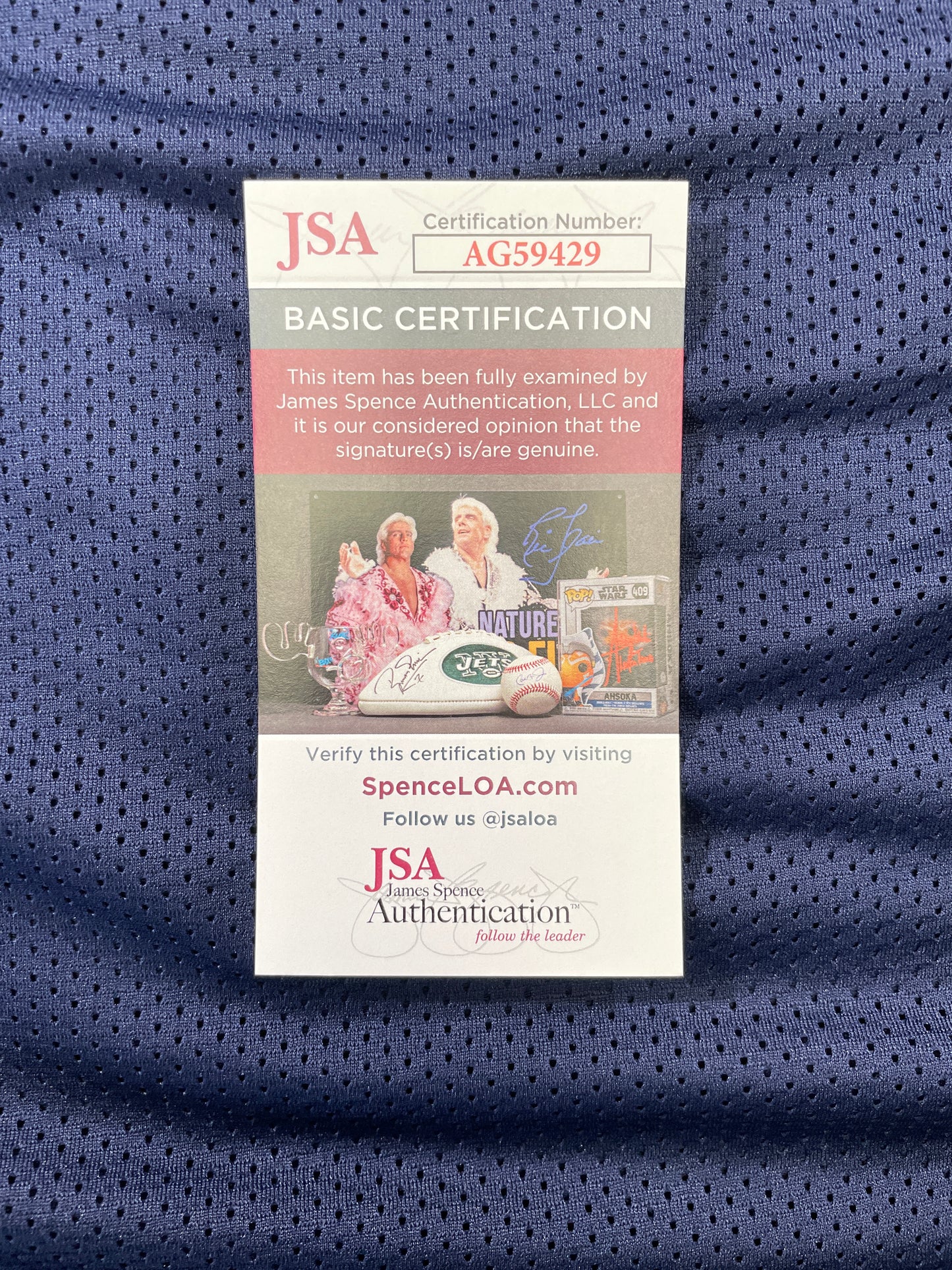 TONY HILL DALLAS COWBOYS SIGNED BLUE JERSEY size 3XL JSA COA