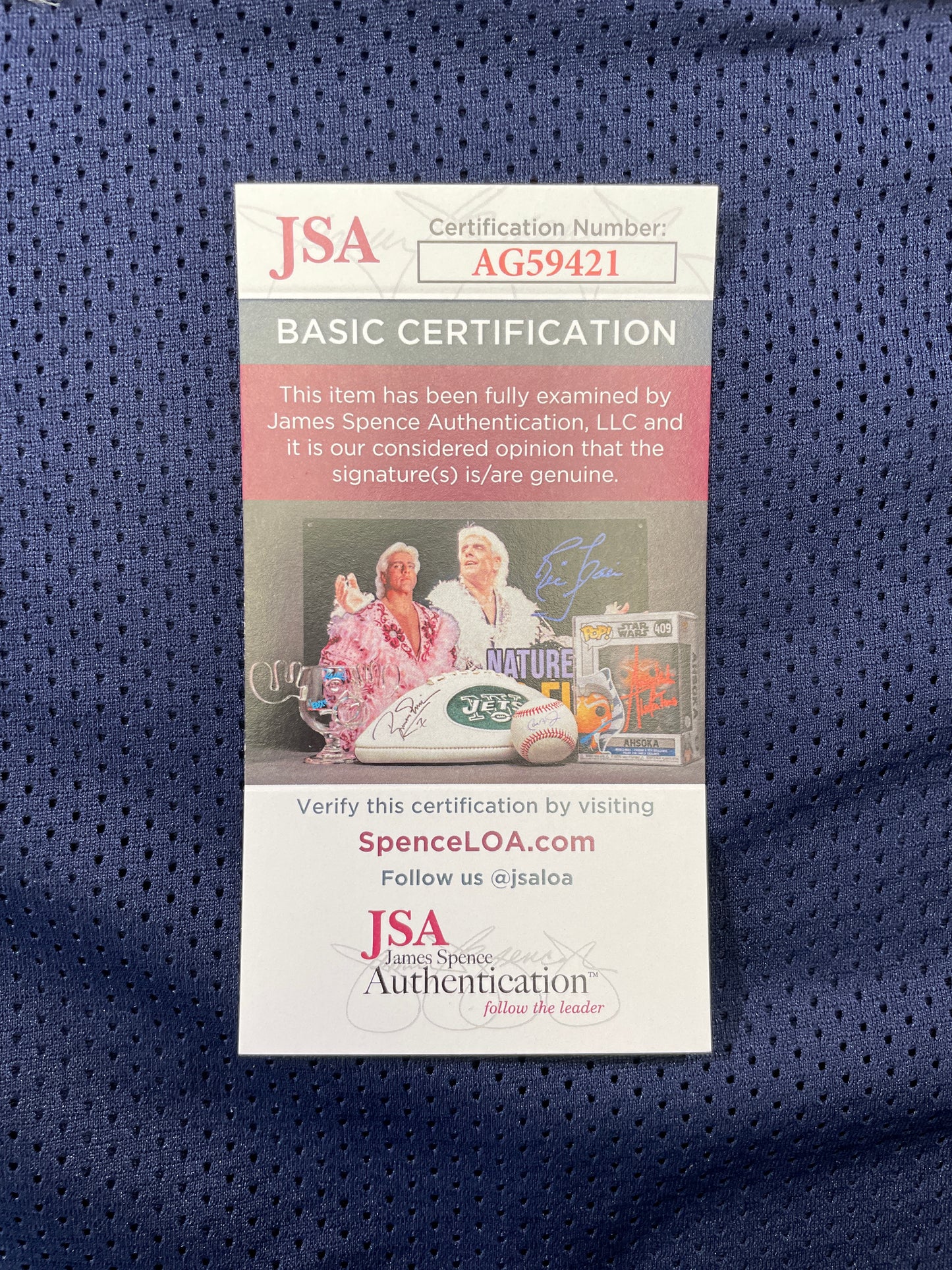 TONY HILL DALLAS COWBOYS SIGNED BLUE JERSEY size 3XL JSA COA