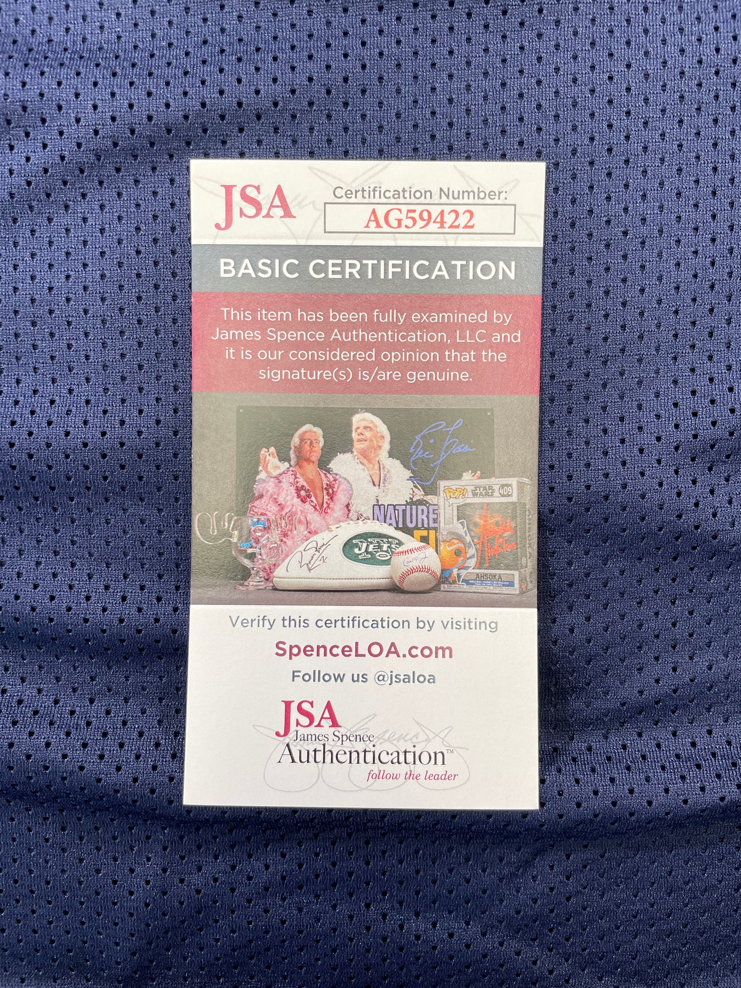 TONY HILL DALLAS COWBOYS SIGNED BLUE JERSEY size 3XL JSA COA