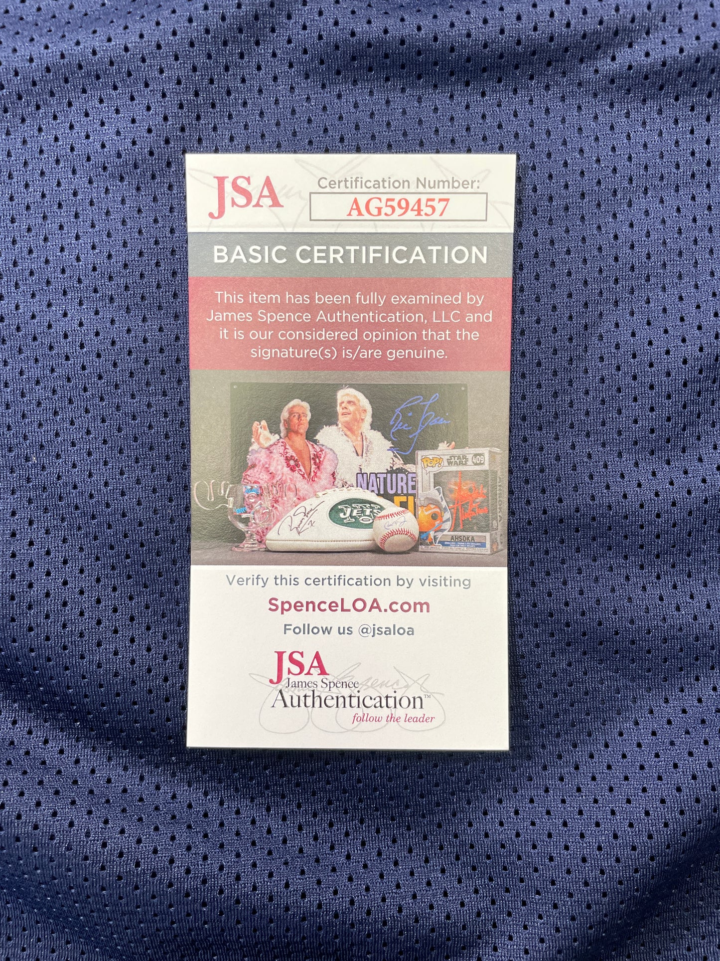 TONY HILL DALLAS COWBOYS SIGNED BLUE JERSEY size 2XL JSA COA