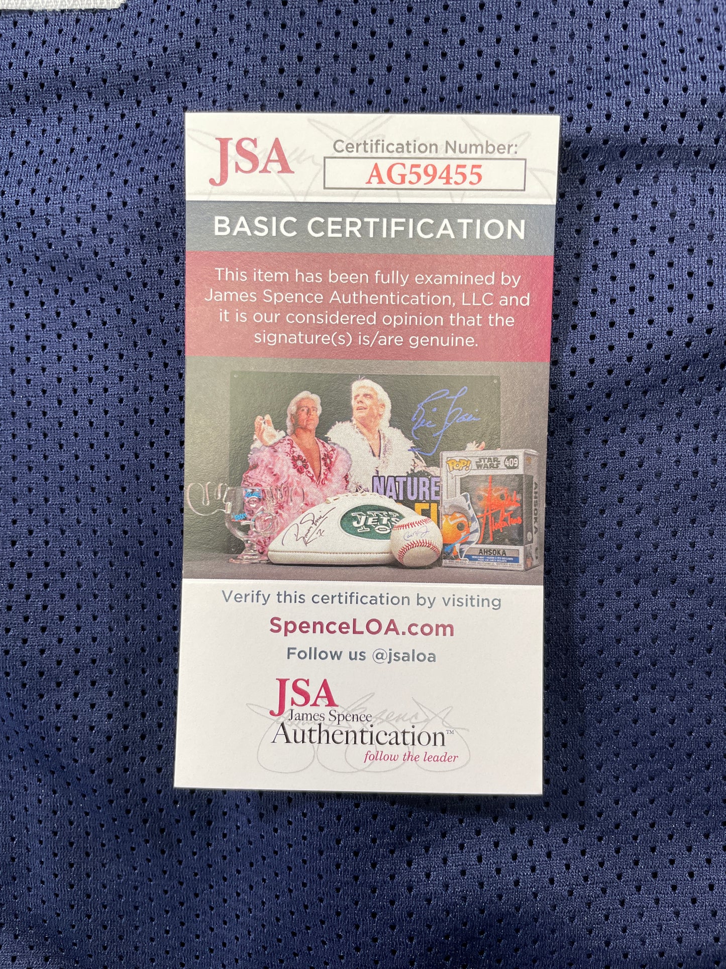 TONY HILL DALLAS COWBOYS SIGNED BLUE JERSEY size 2XL JSA COA