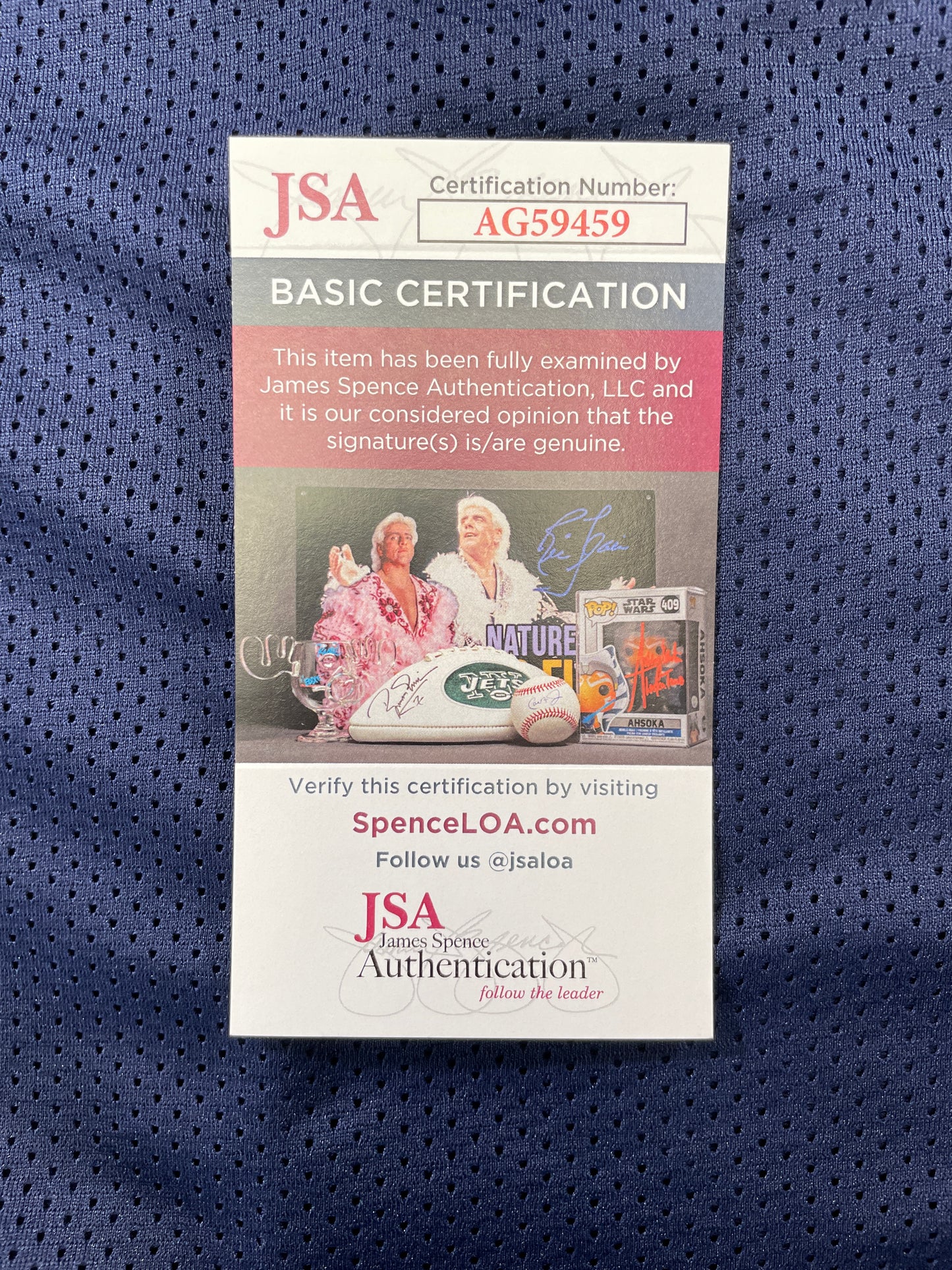 TONY HILL DALLAS COWBOYS SIGNED BLUE JERSEY size 2XL JSA COA