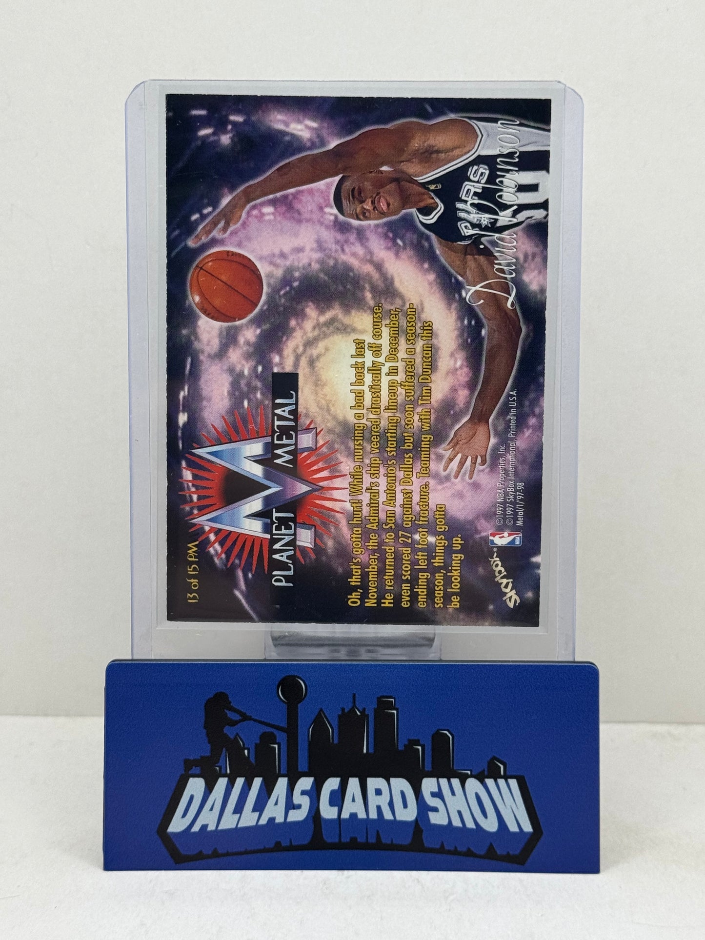 1997 Metal Universe David Robinson Planet Metal San Antonio Spurs