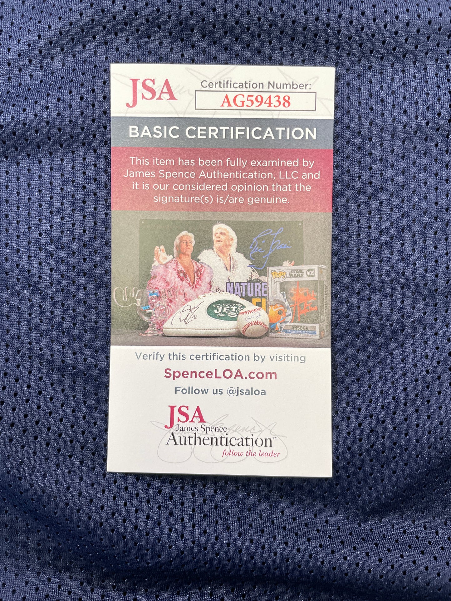 TONY HILL DALLAS COWBOYS SIGNED BLUE JERSEY w/MULTI INSC size XL JSA COA