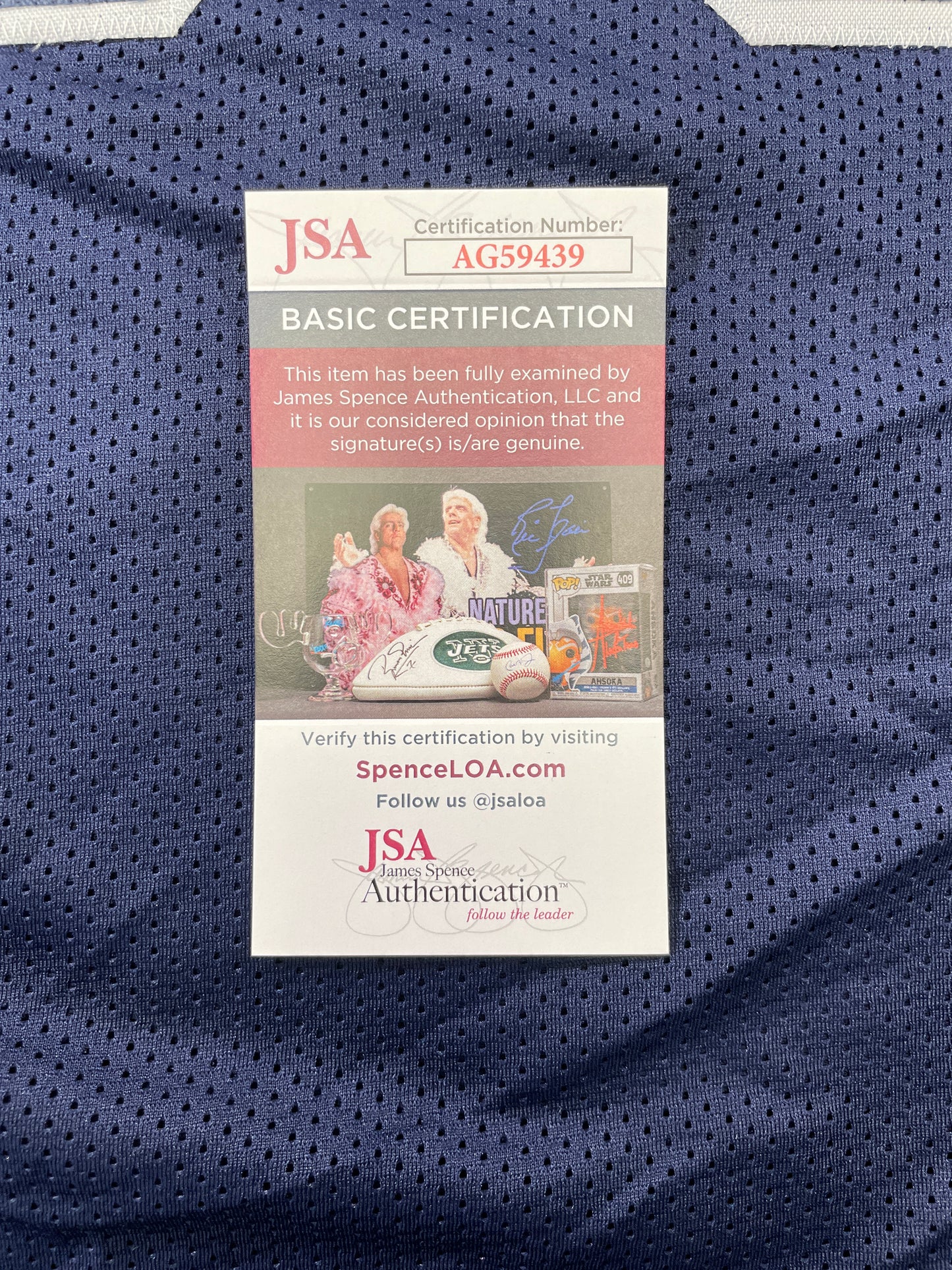 TONY HILL DALLAS COWBOYS SIGNED BLUE JERSEY w/MULTI INSC size XL JSA COA