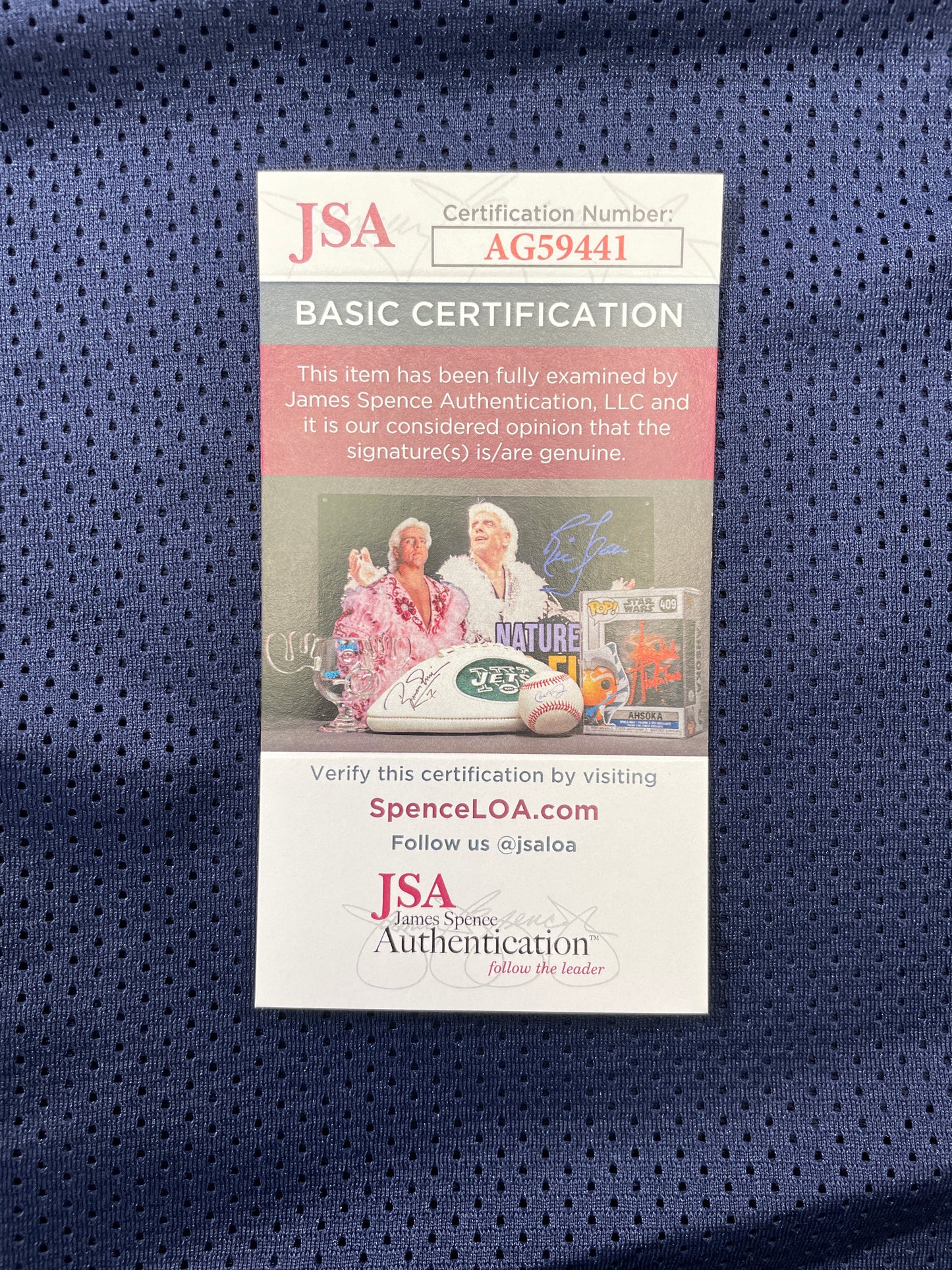 TONY HILL DALLAS COWBOYS SIGNED BLUE JERSEY w/MULTI INSC size XL JSA COA