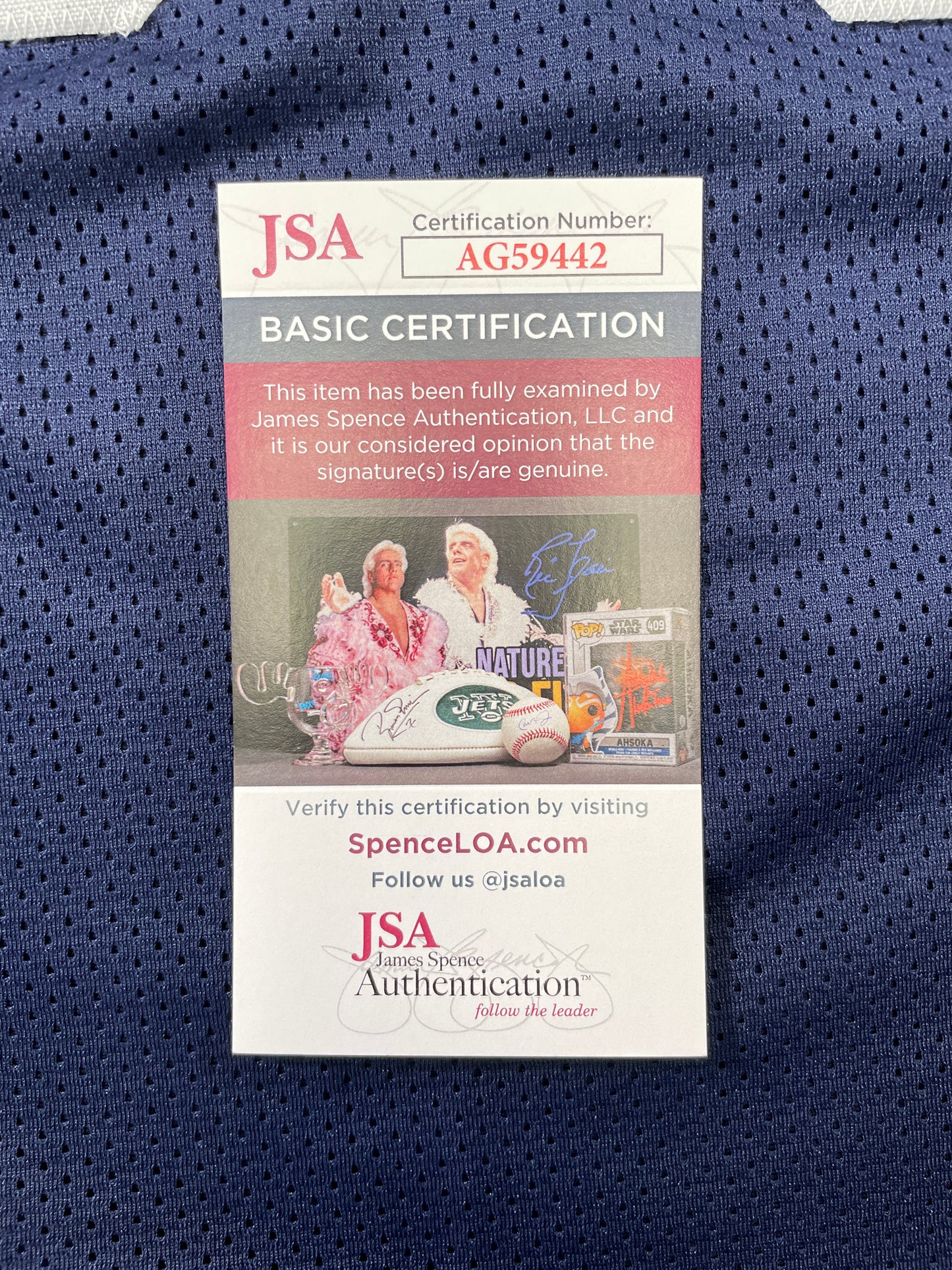 TONY HILL DALLAS COWBOYS SIGNED BLUE JERSEY w/MULTI INSC size XL JSA COA