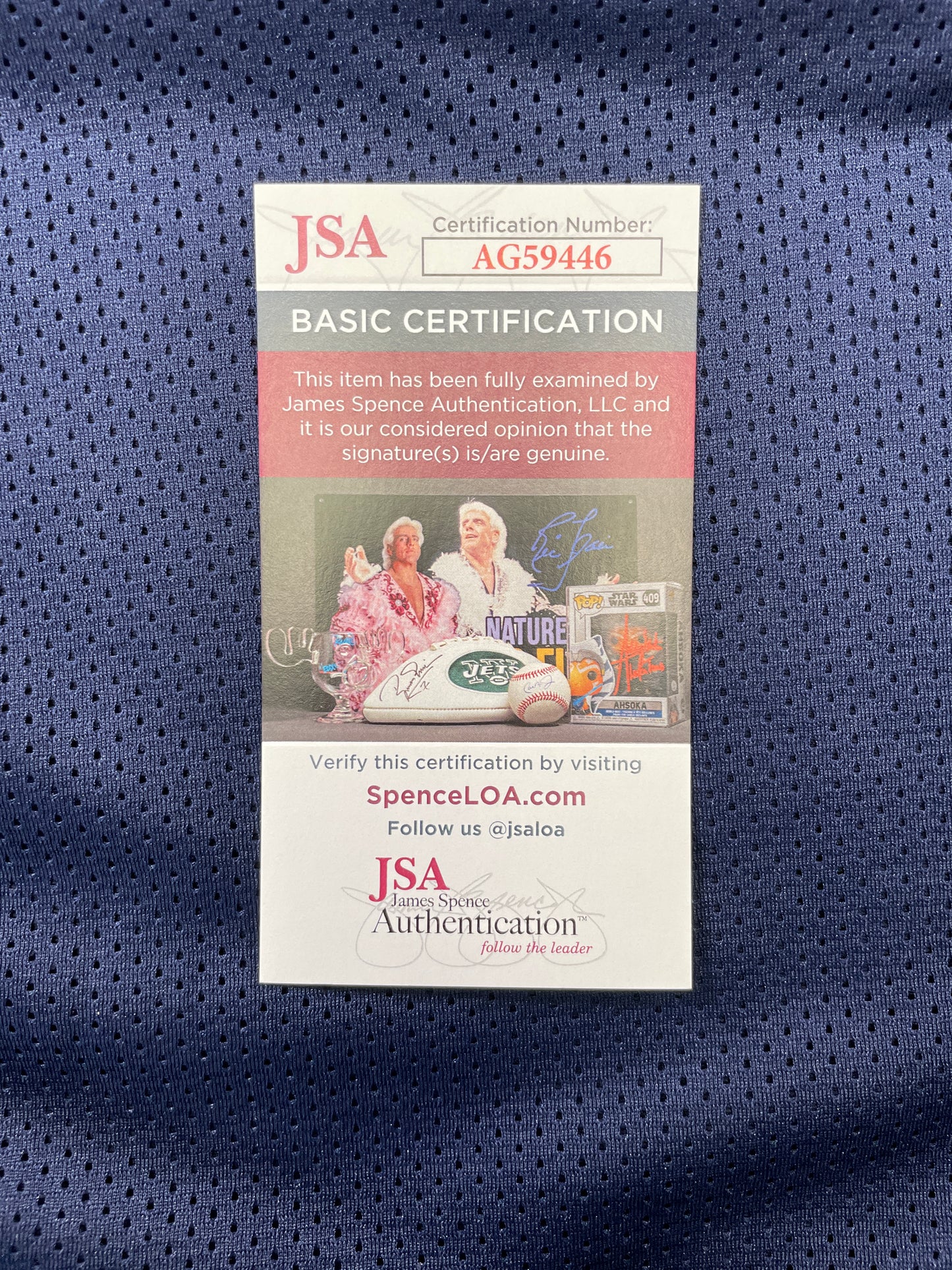 TONY HILL DALLAS COWBOYS SIGNED BLUE JERSEY w/MULTI INSC size XL JSA COA