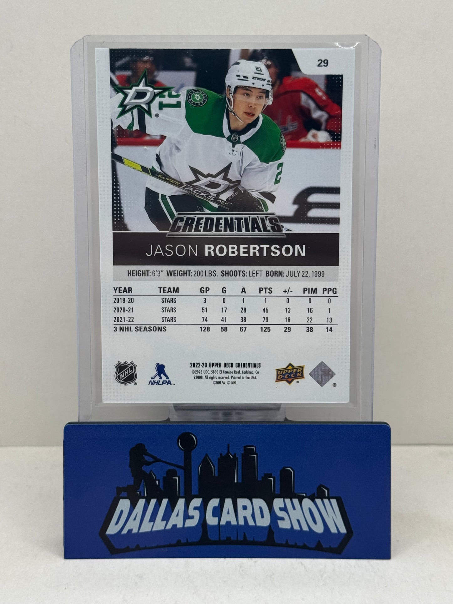 2022-23 Upper Deck Credentals #29 Jason Robertson Purple /10