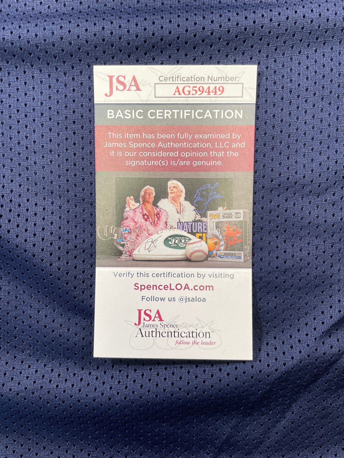 TONY HILL DALLAS COWBOYS SIGNED BLUE JERSEY w/MULTI INSC size XL JSA COA