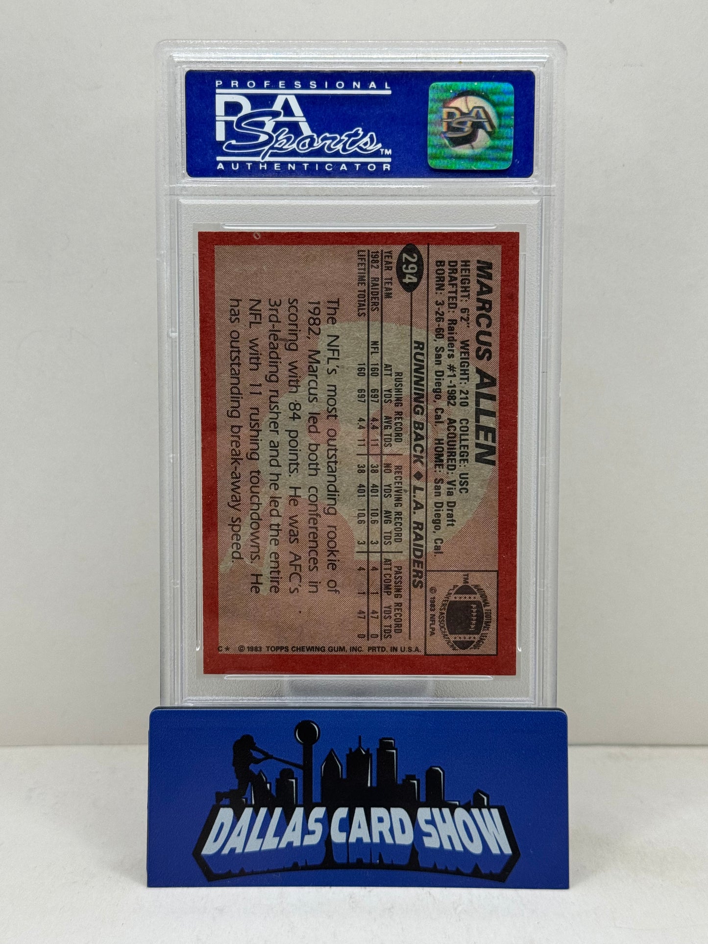 1983 Topps #294 Marcus Allen Rookie RC PSA 9