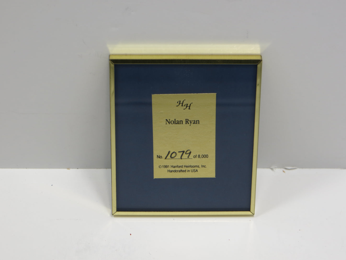 NOLAN RYAN 1991 Hanford Heirlooms STAMP in the BOX